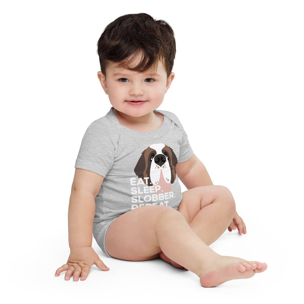 Eat Sleep Slobber Repeat Baby Bodysuit - Lucy + Norman