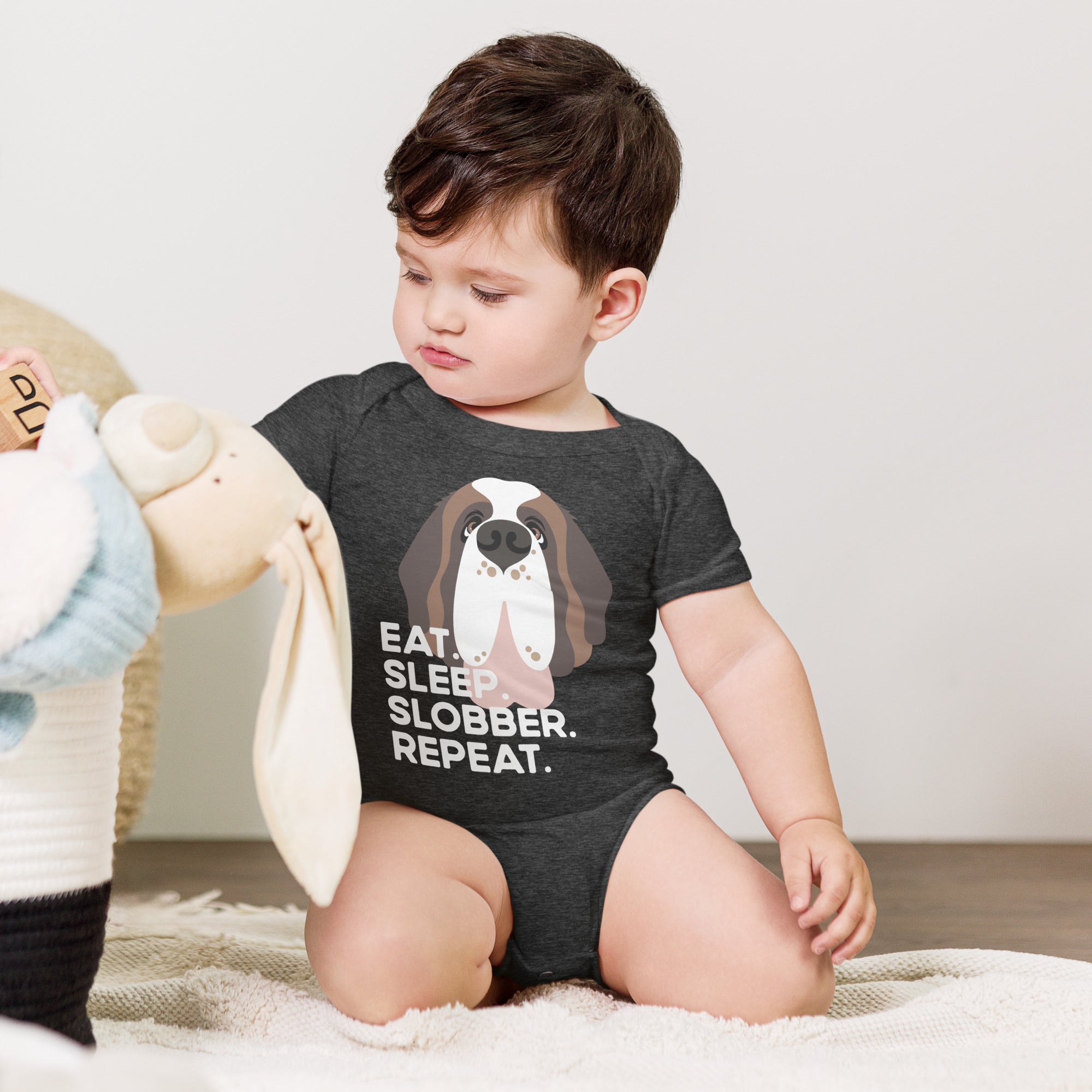 Eat Sleep Slobber Repeat Baby Bodysuit - Lucy + Norman