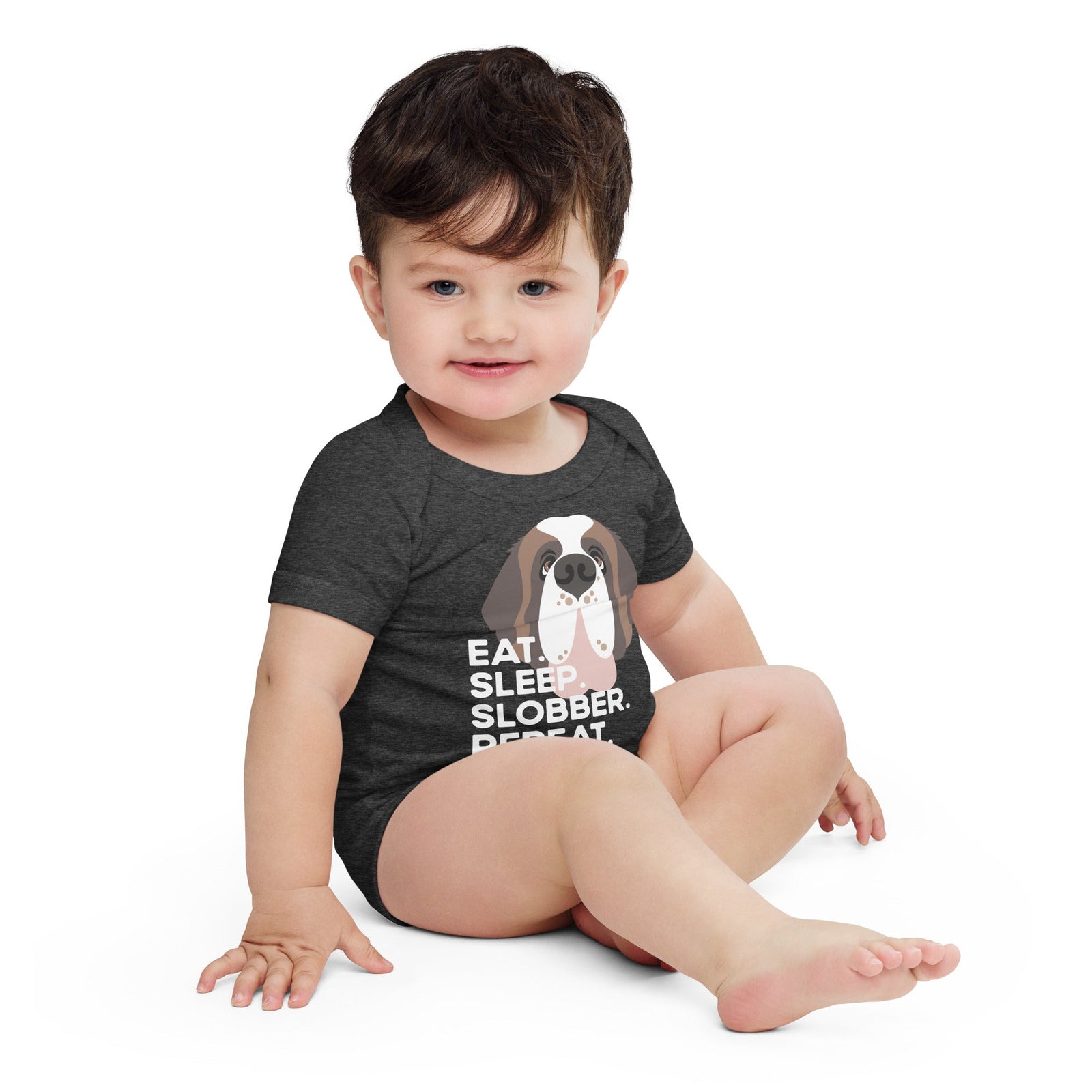 Eat Sleep Slobber Repeat Baby Bodysuit - Lucy + Norman