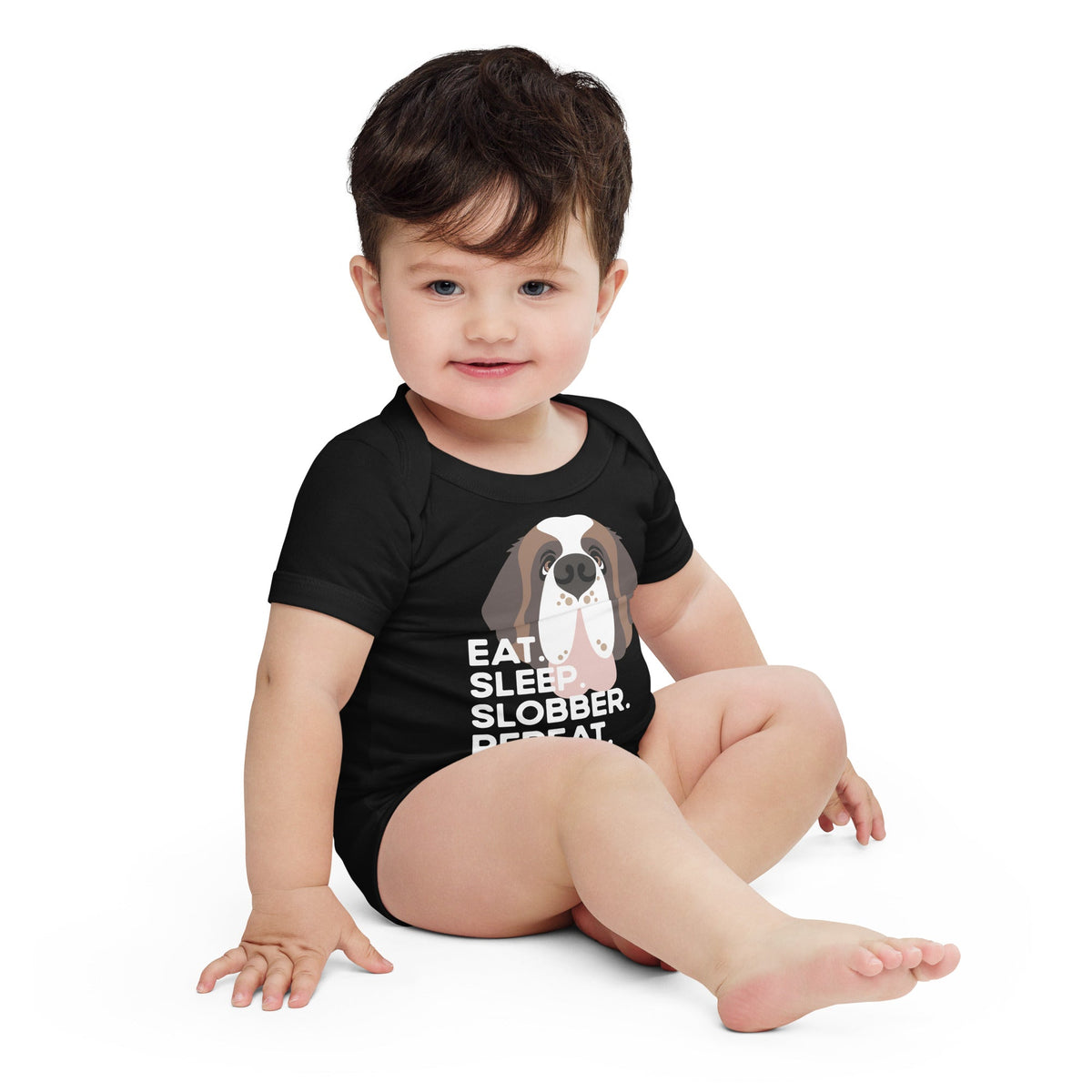 Eat Sleep Slobber Repeat Baby Bodysuit - Lucy + Norman
