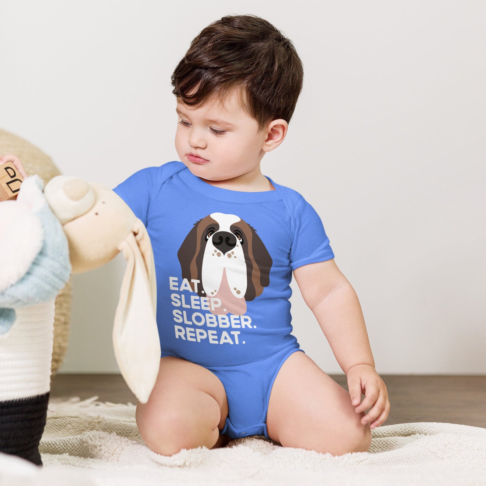 Eat Sleep Slobber Repeat Baby Bodysuit - Lucy + Norman