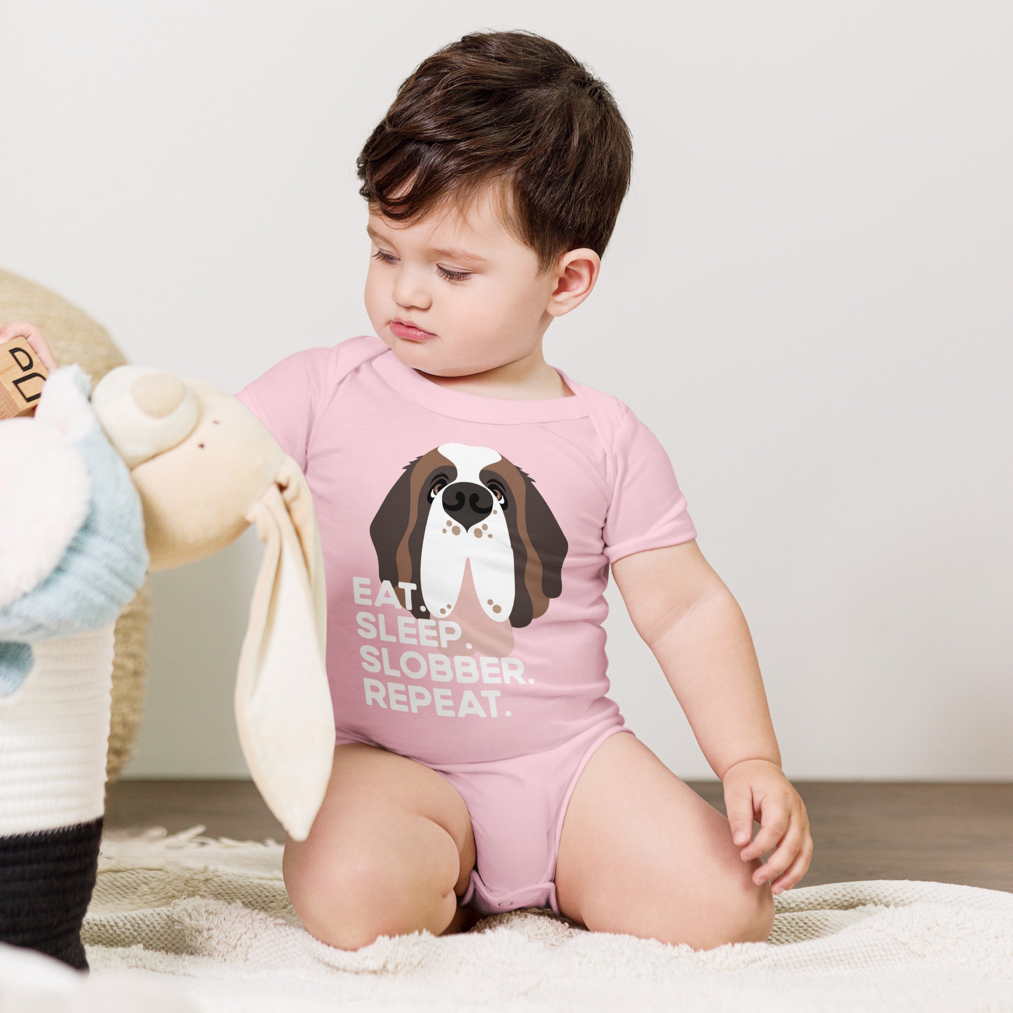 Eat Sleep Slobber Repeat Baby Bodysuit - Lucy + Norman