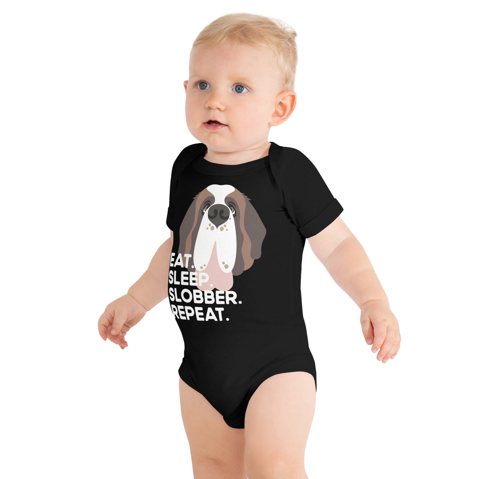 Eat Sleep Slobber Repeat Baby Bodysuit - Lucy + Norman