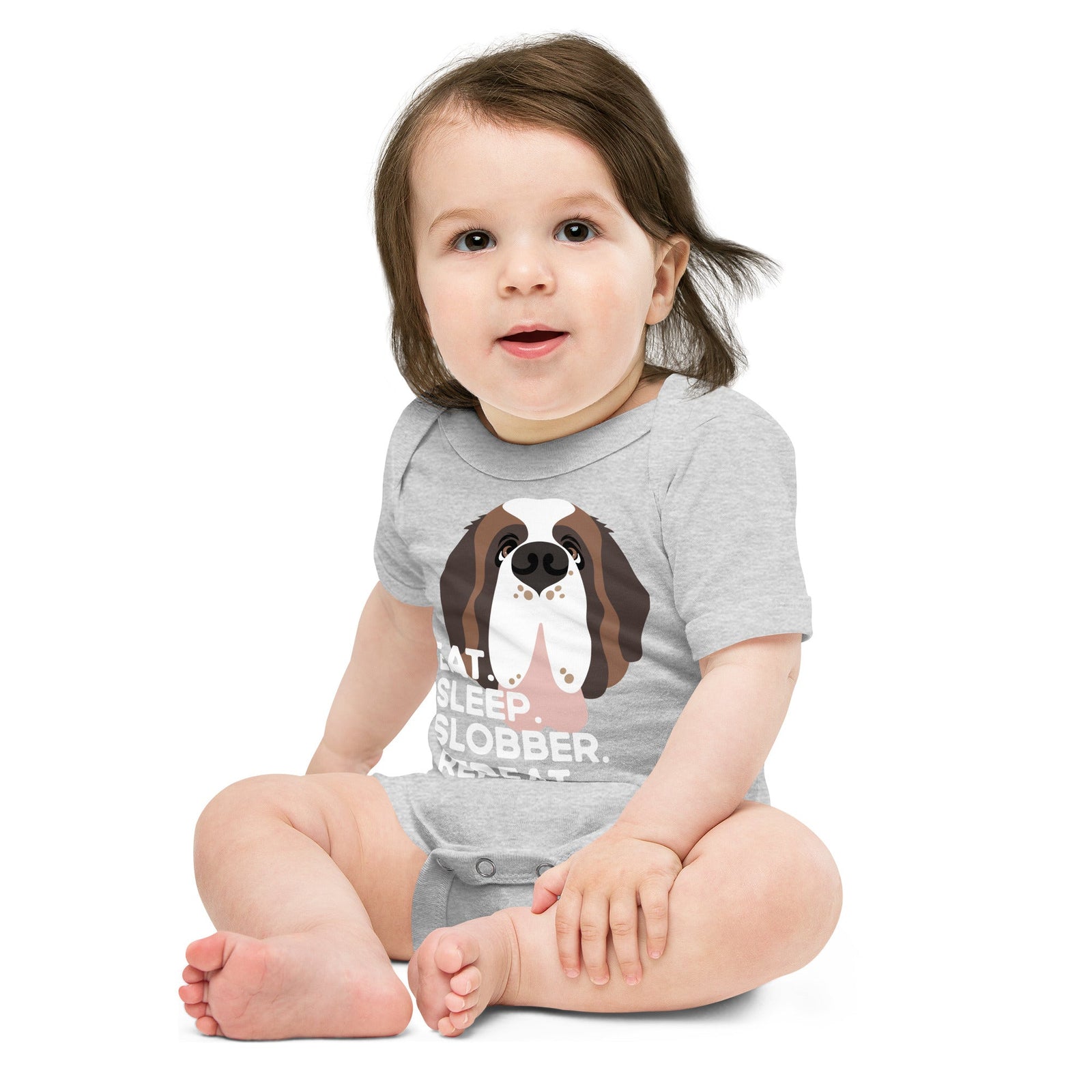 Eat Sleep Slobber Repeat Baby Bodysuit - Lucy + Norman