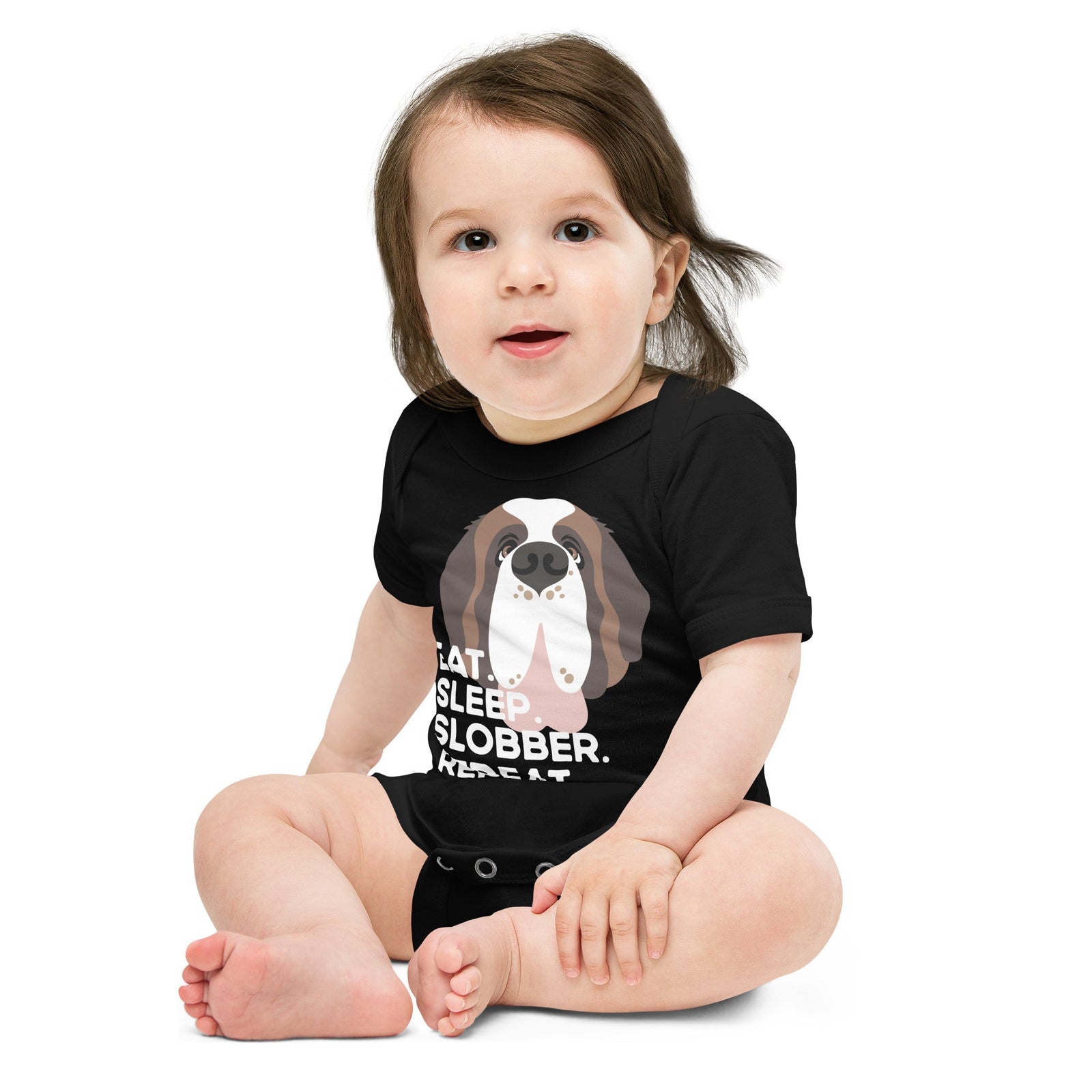 Eat Sleep Slobber Repeat Baby Bodysuit - Lucy + Norman