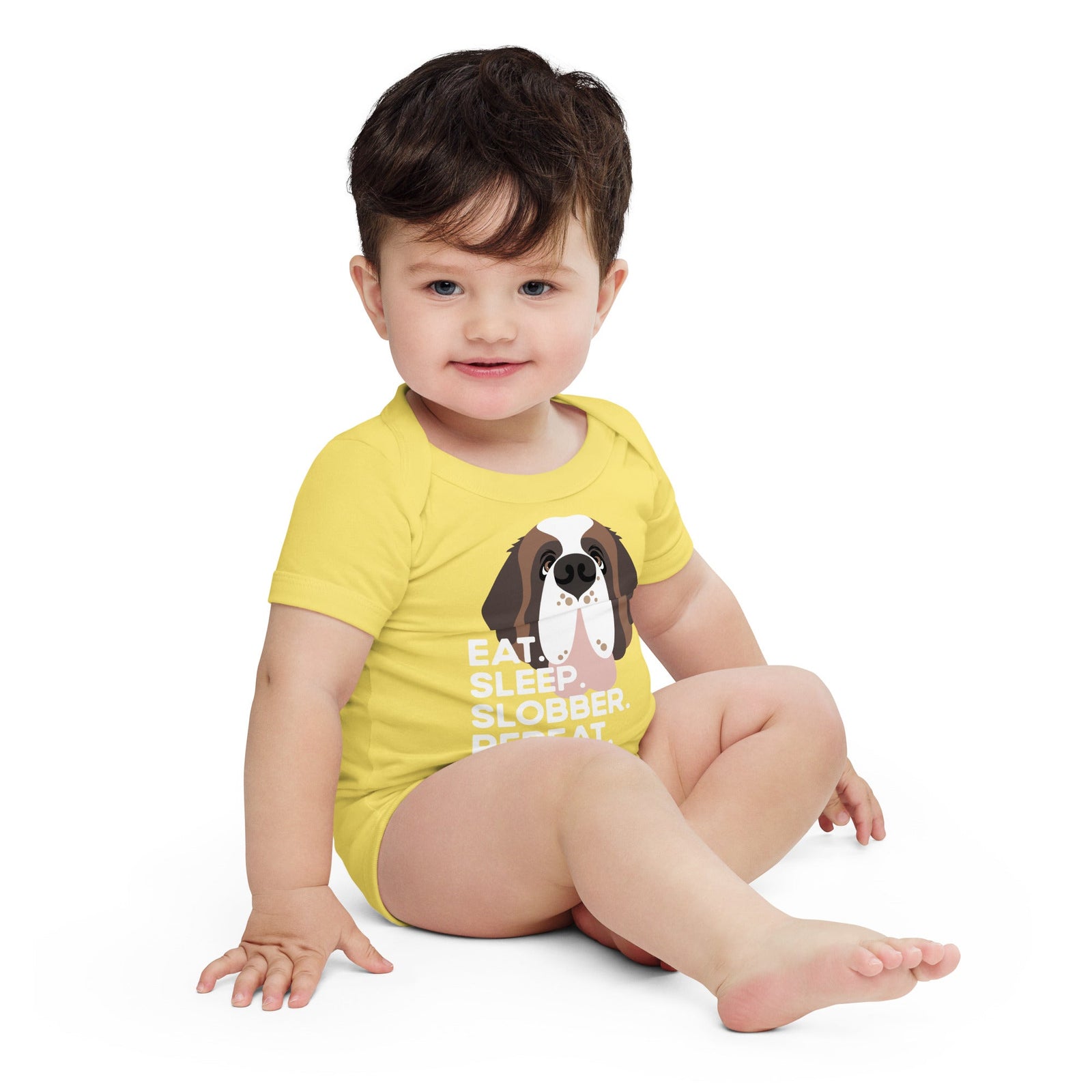 Eat Sleep Slobber Repeat Baby Bodysuit - Lucy + Norman