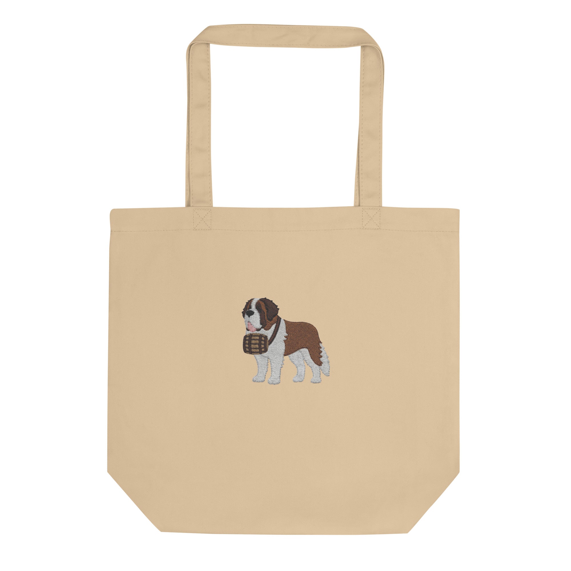 Embroidered Saint Bernard Eco Tote Bag - Lucy + Norman