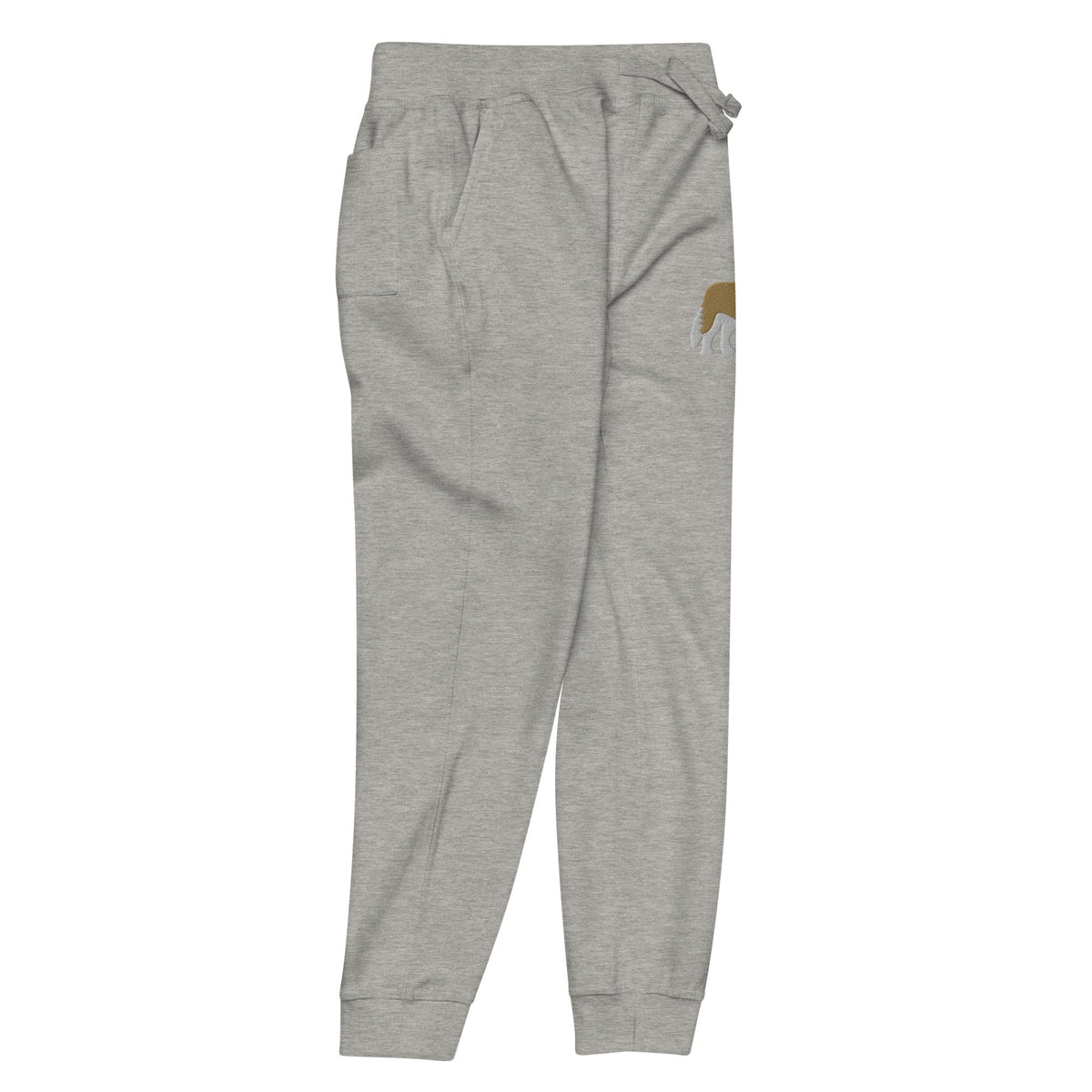 Embroidered Saint Bernard Fleece Sweatpants - Lucy + Norman