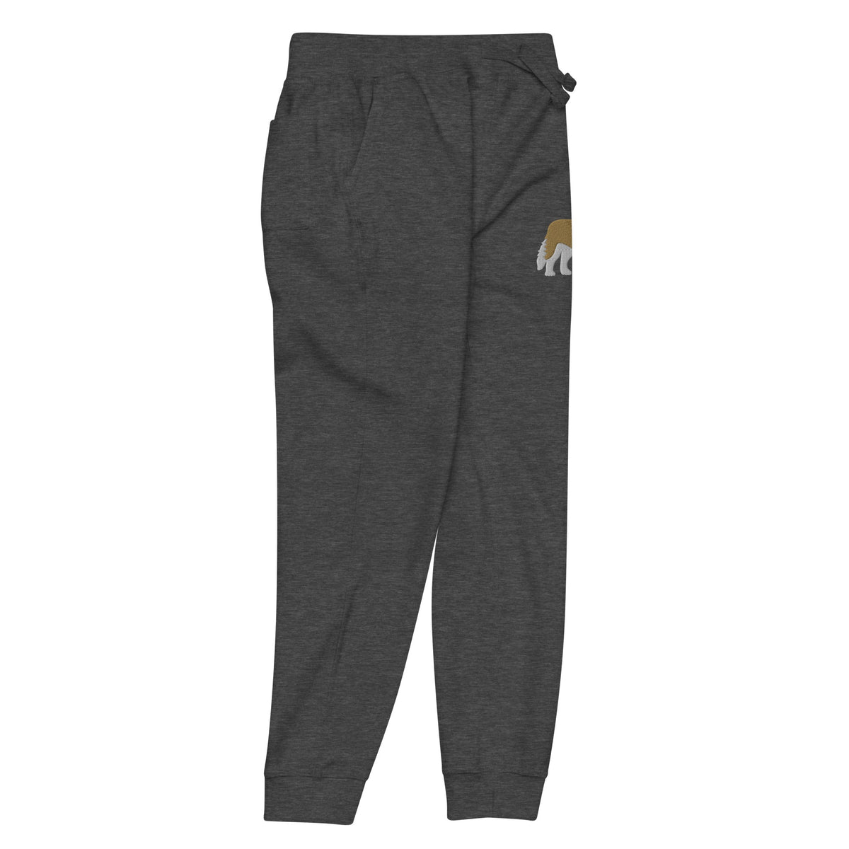Embroidered Saint Bernard Fleece Sweatpants - Lucy + Norman