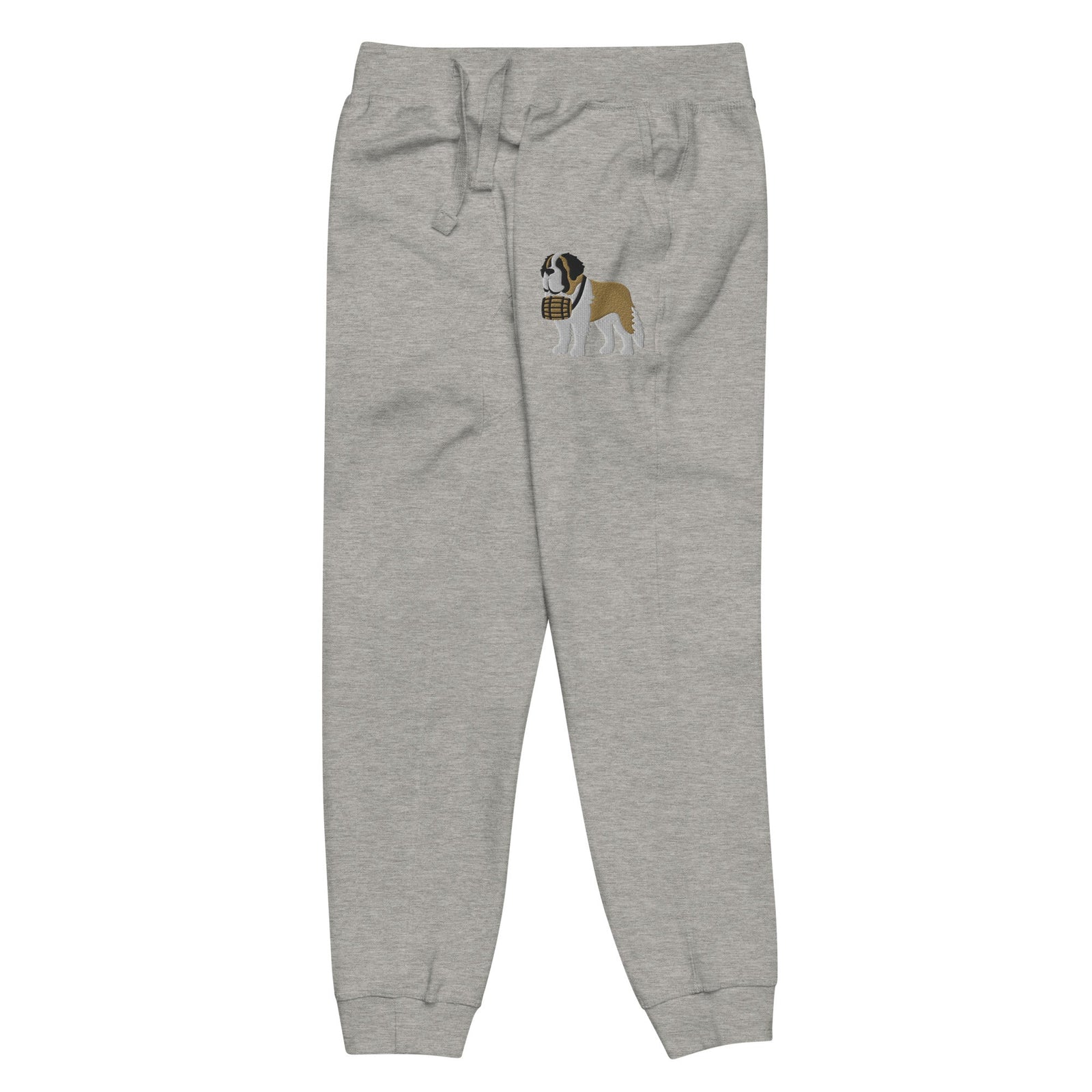 Embroidered Saint Bernard Fleece Sweatpants - Lucy + Norman