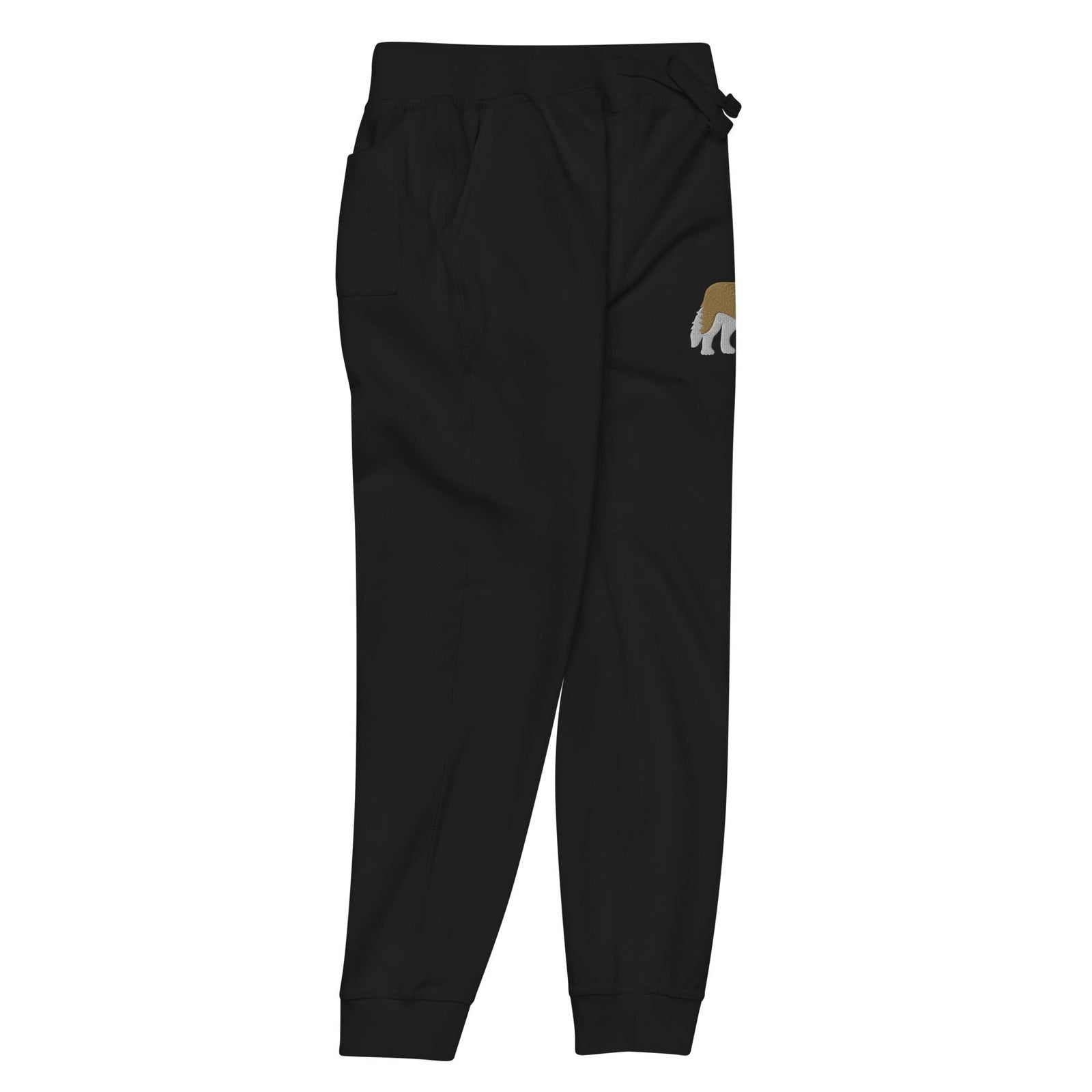 Embroidered Saint Bernard Fleece Sweatpants - Lucy + Norman