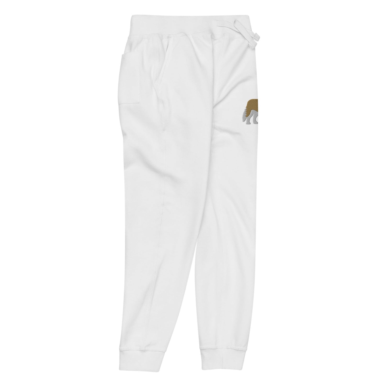 Embroidered Saint Bernard Fleece Sweatpants - Lucy + Norman
