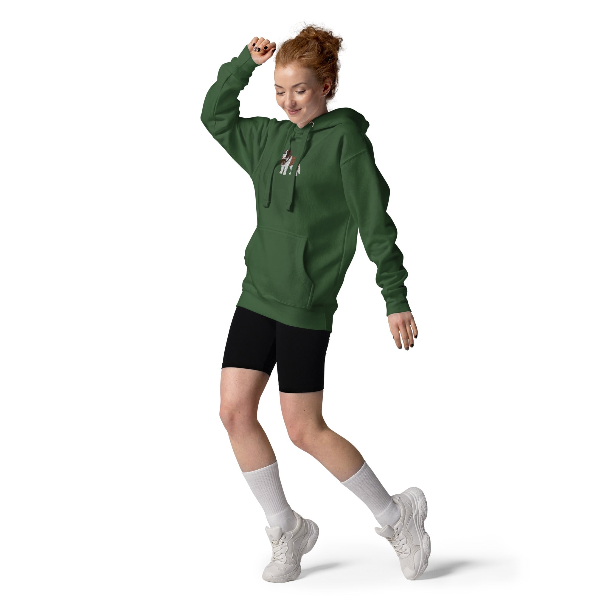 Embroidered Saint Bernard Hoodie - Lucy + Norman