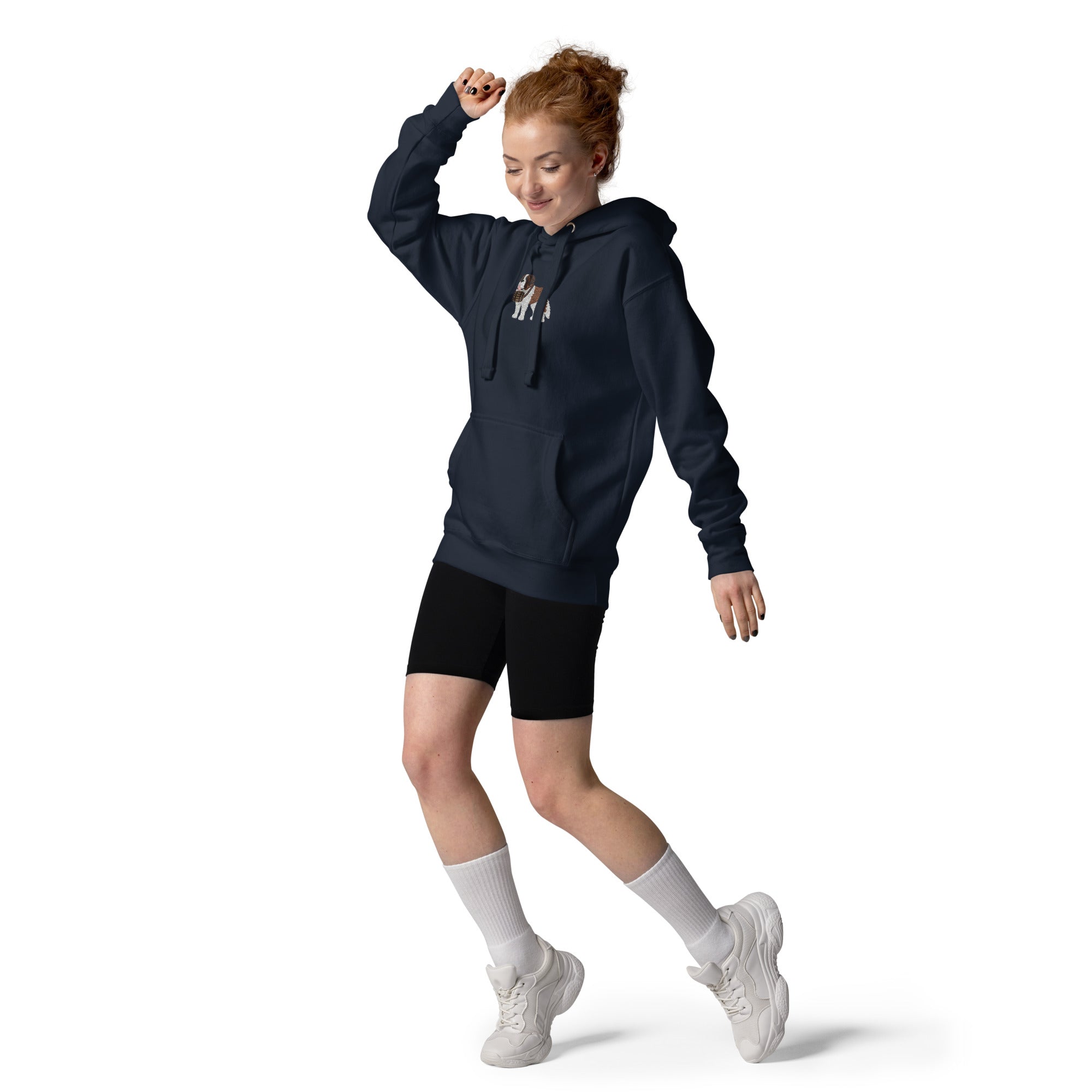 Embroidered Saint Bernard Hoodie - Lucy + Norman