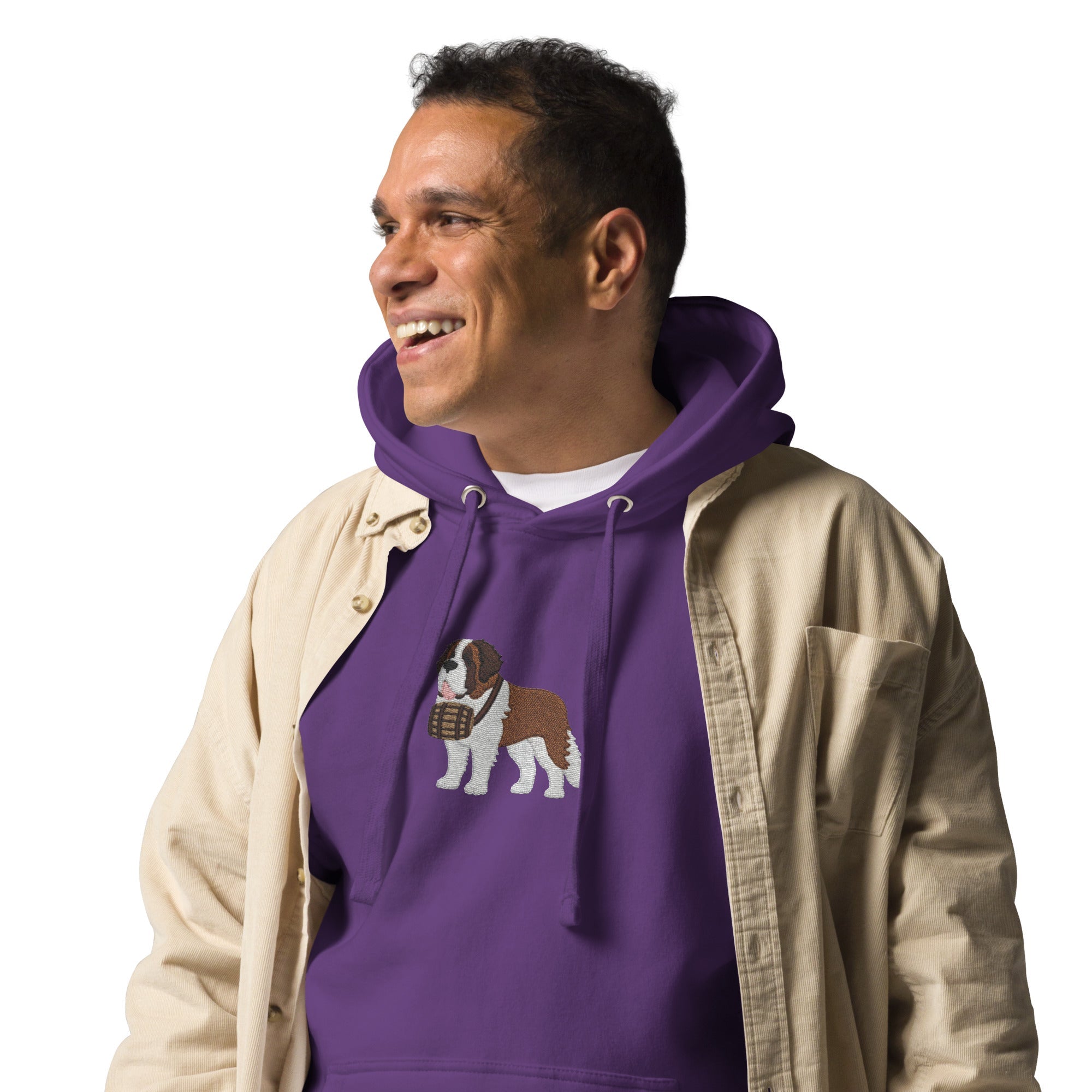 Embroidered Saint Bernard Hoodie - Lucy + Norman