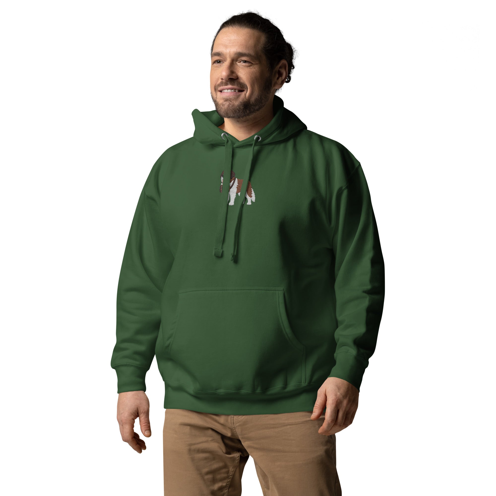 Embroidered Saint Bernard Hoodie - Lucy + Norman