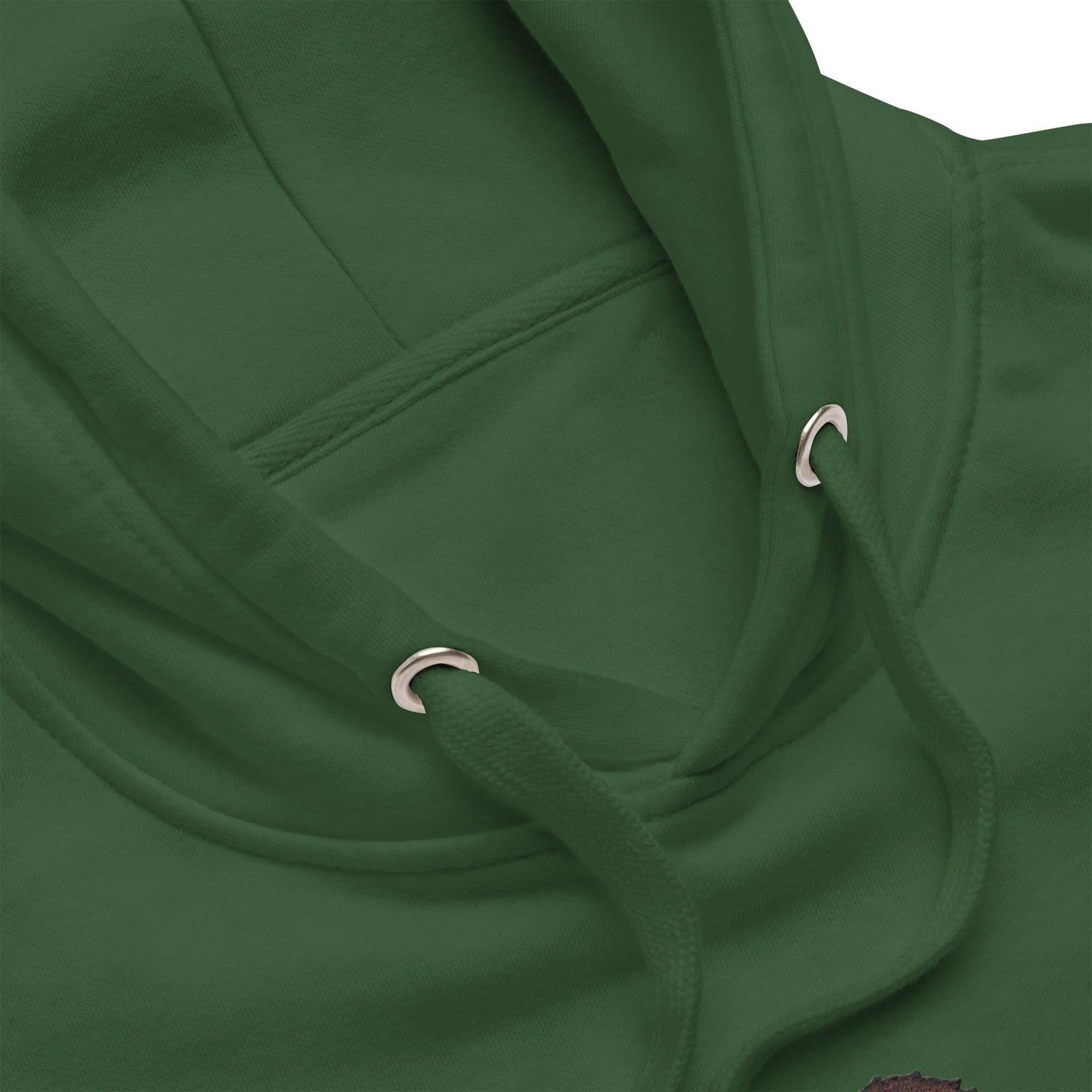 Premium hoodie embroidered with a detailed Saint Bernard with a barrel around its neck by Lucy and Norman.