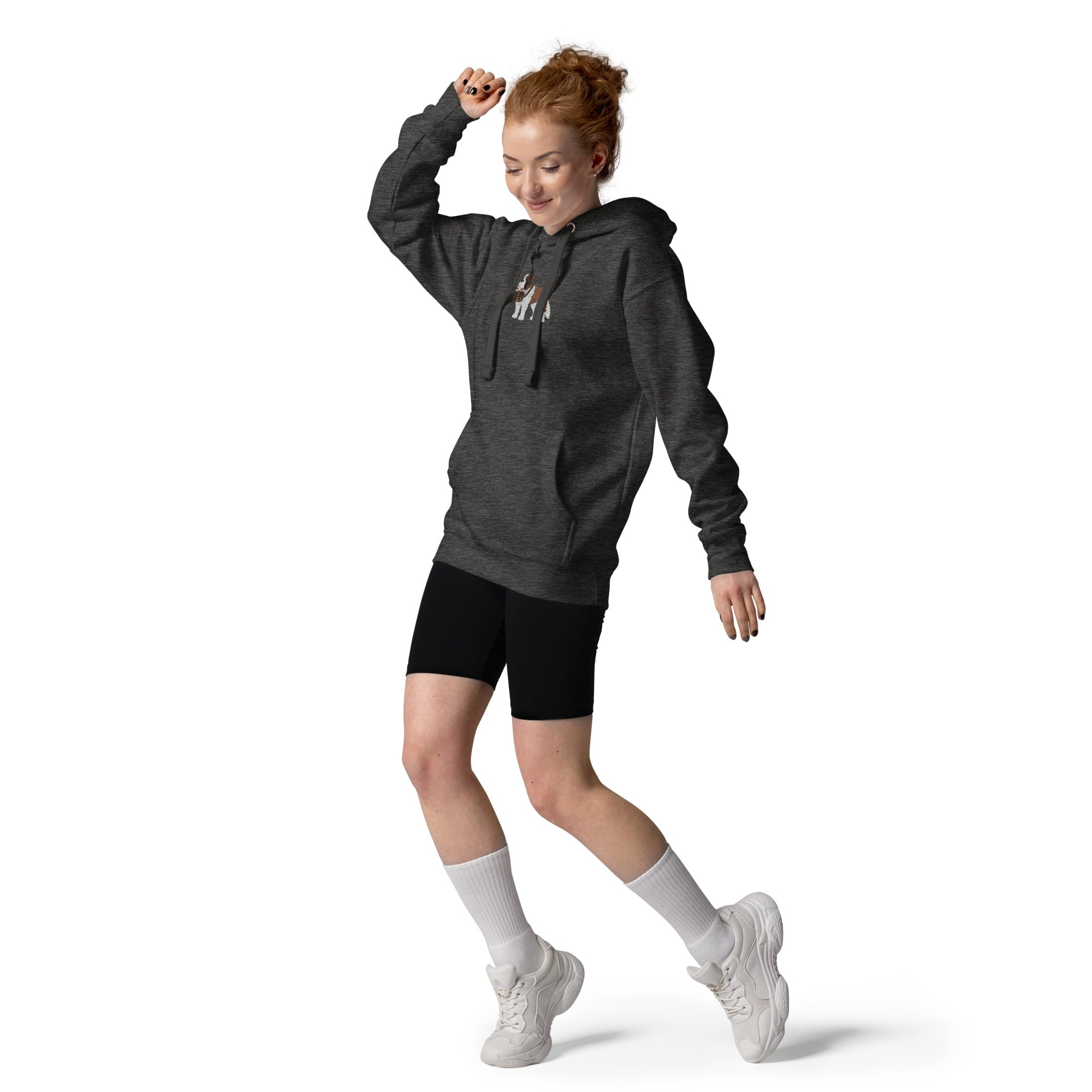 Embroidered Saint Bernard Hoodie - Lucy + Norman