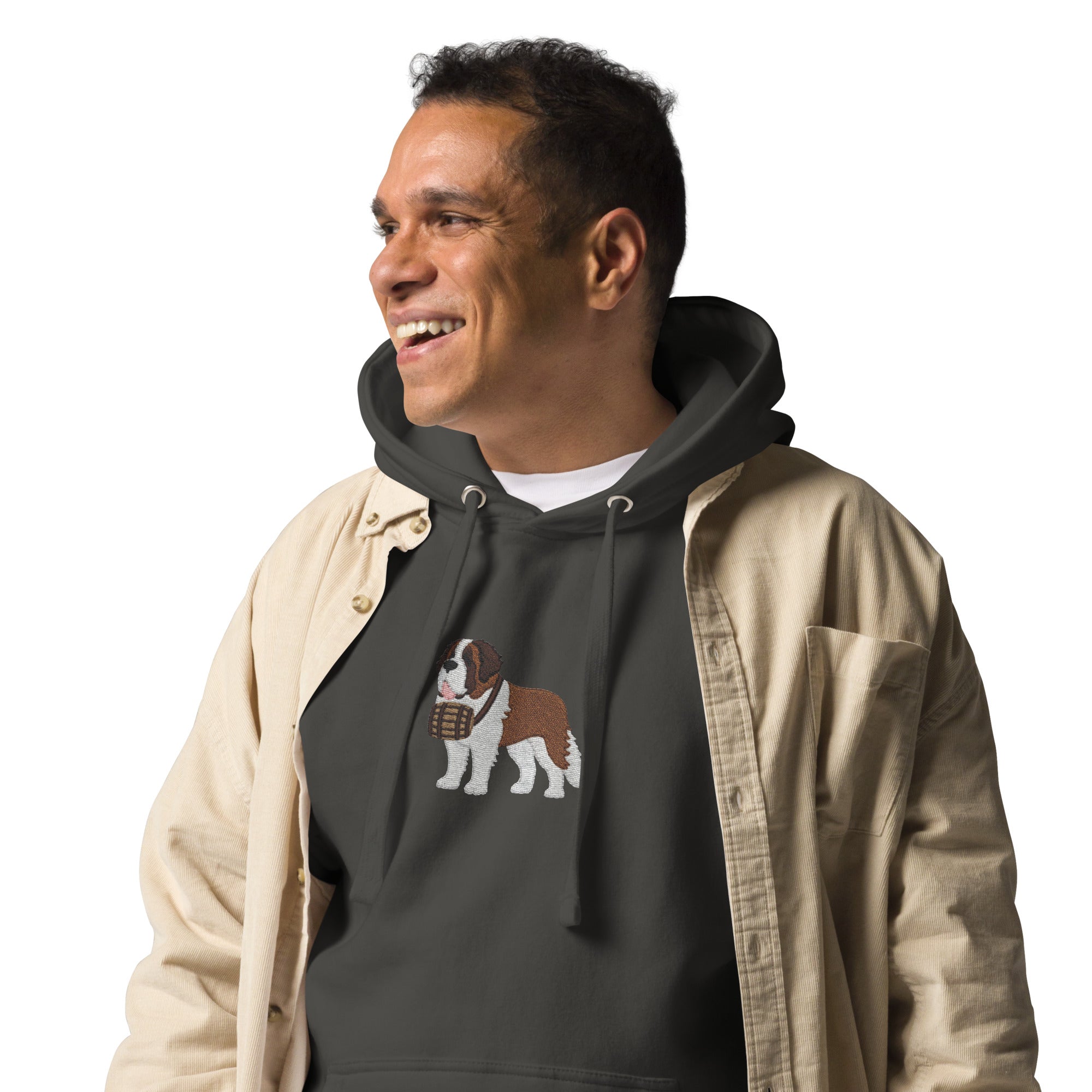 Embroidered Saint Bernard Hoodie - Lucy + Norman