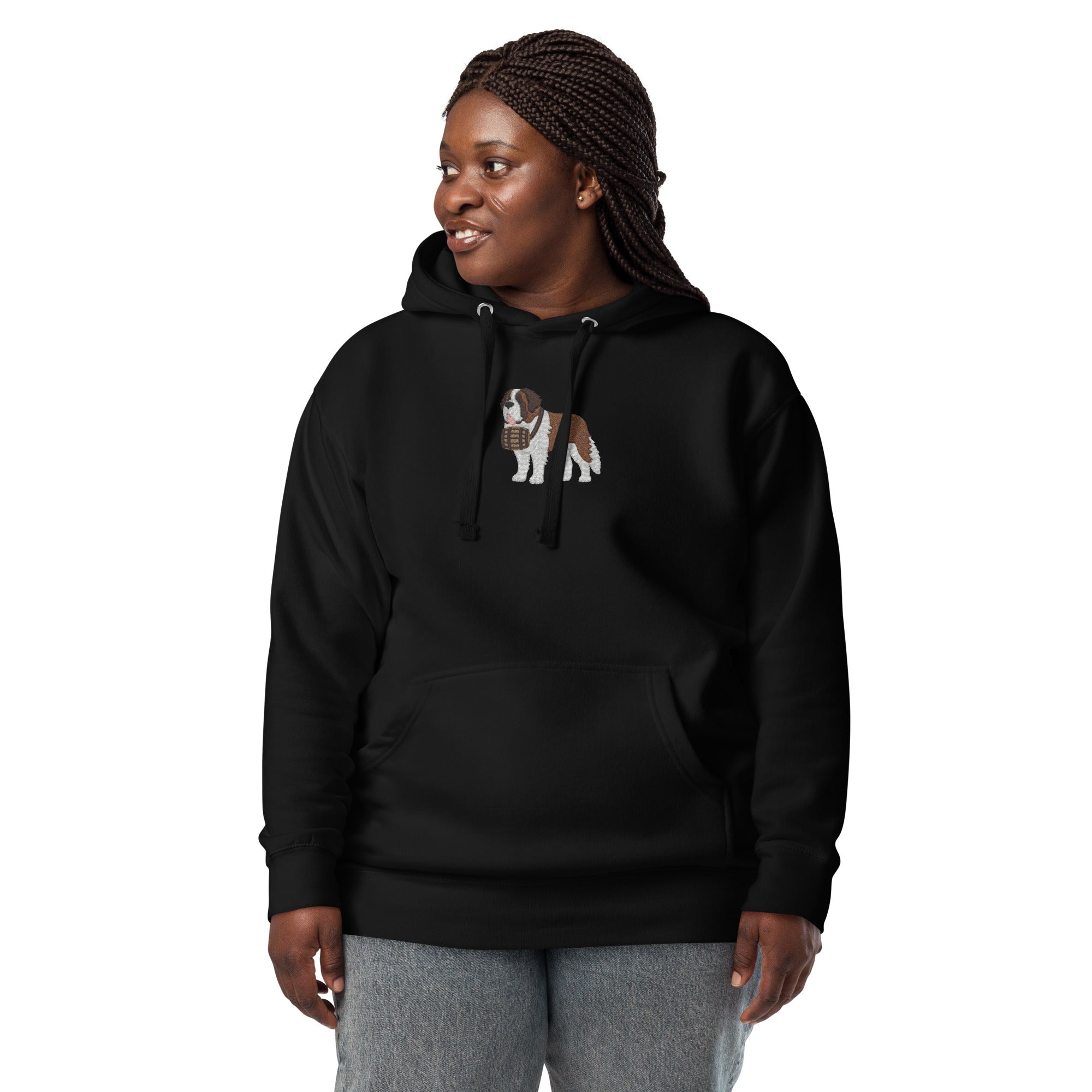 Embroidered Saint Bernard Hoodie - Lucy + Norman