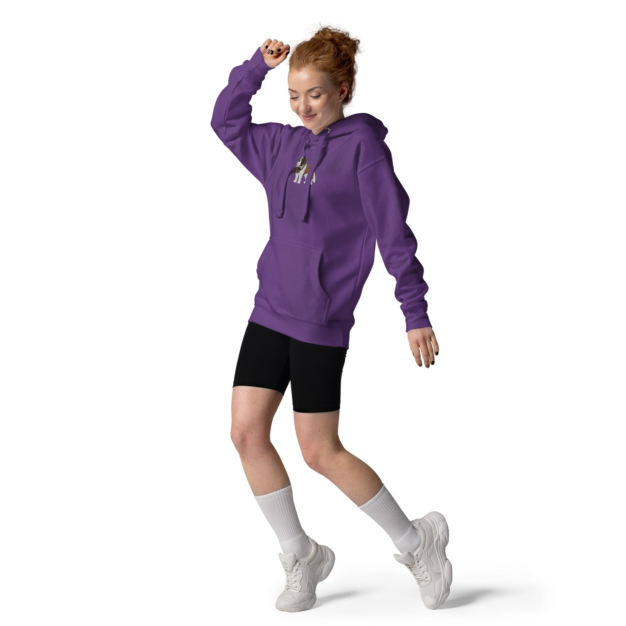 Embroidered Saint Bernard Hoodie - Lucy + Norman