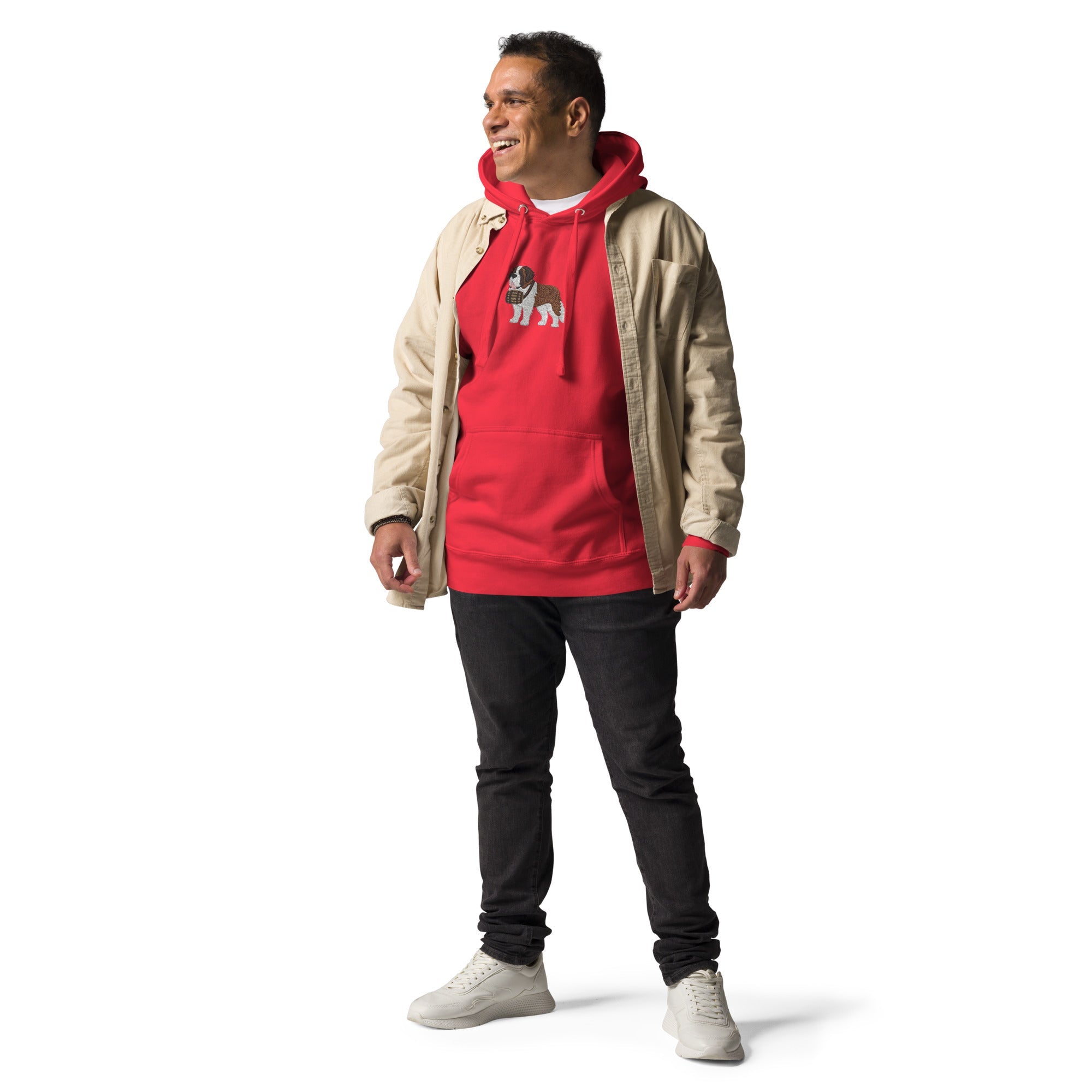 Embroidered Saint Bernard Hoodie - Lucy + Norman