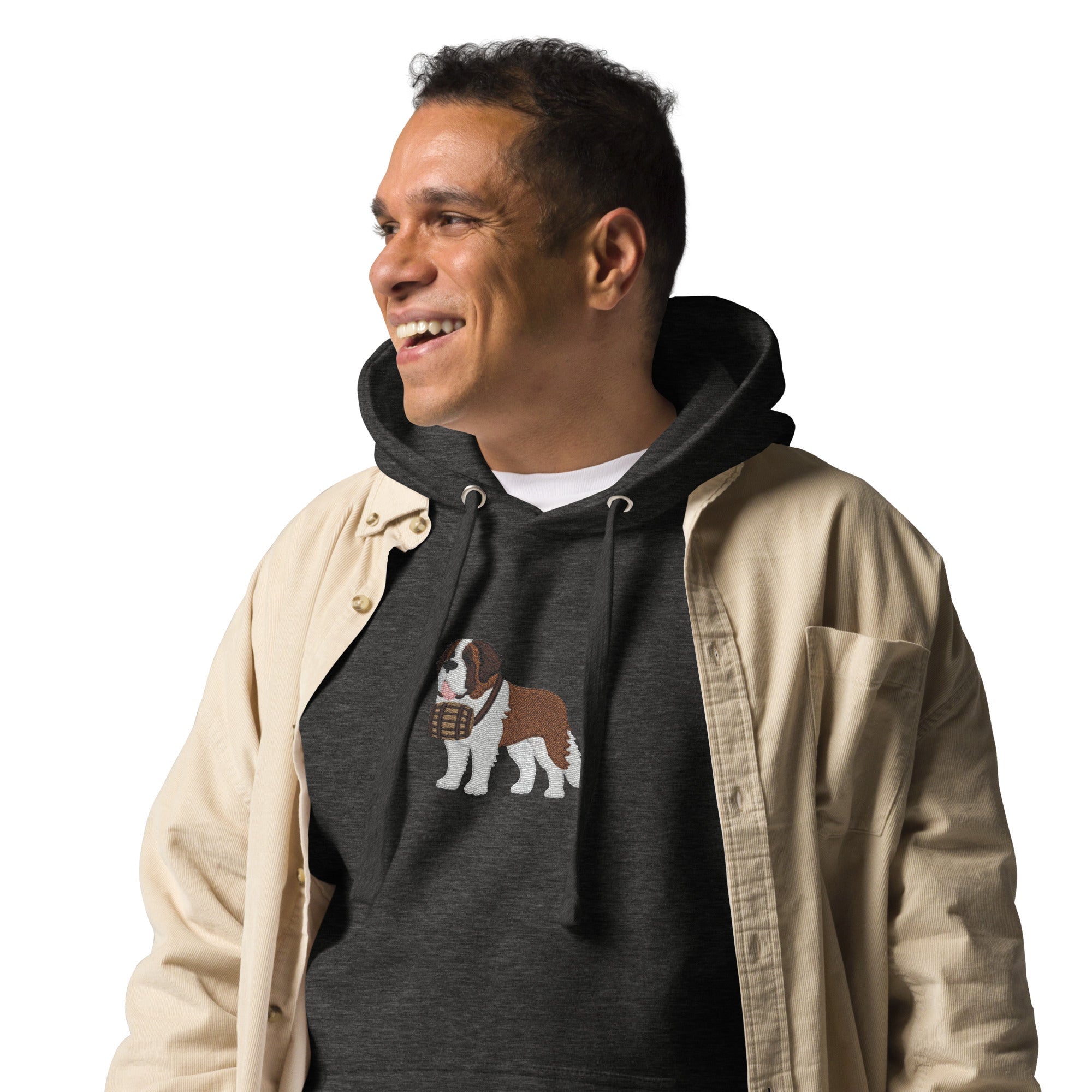 Embroidered Saint Bernard Hoodie - Lucy + Norman