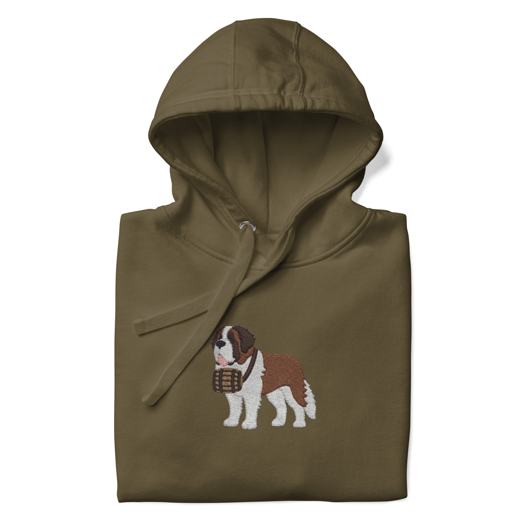 Embroidered Saint Bernard Hoodie - Lucy + Norman