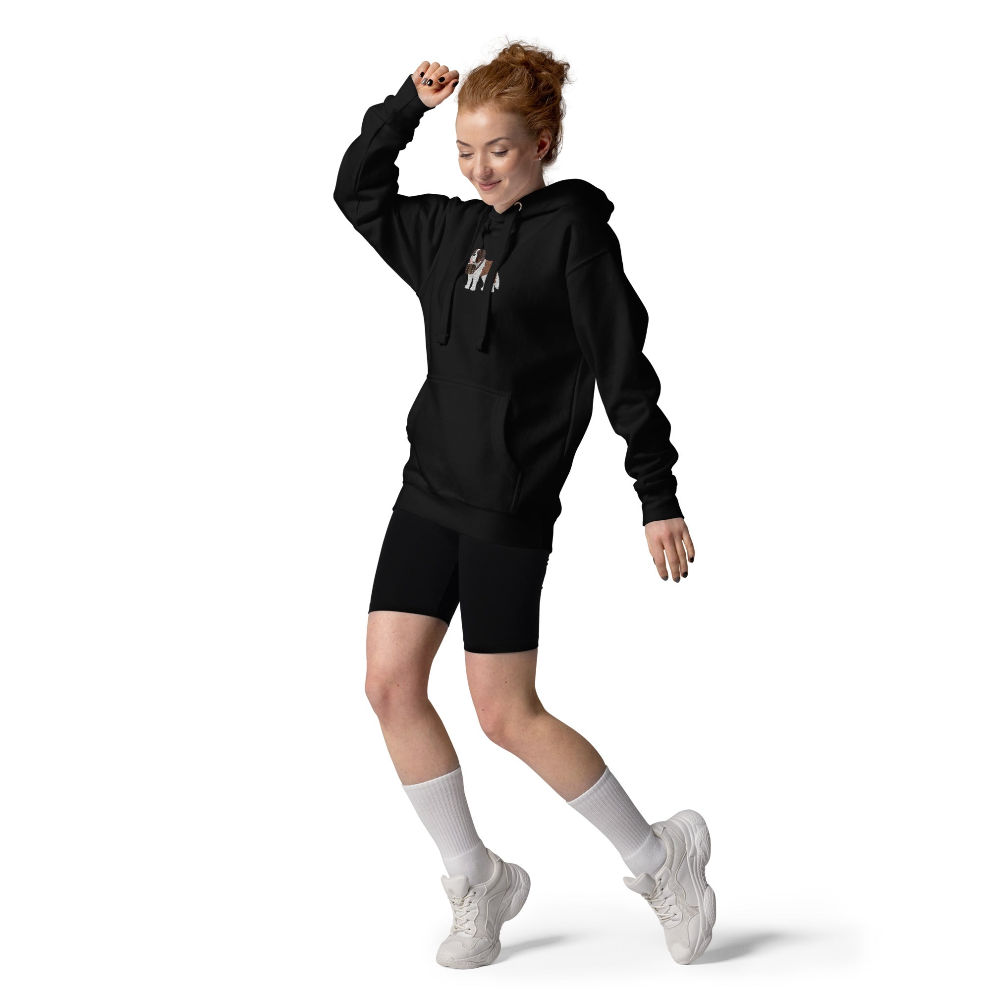 Embroidered Saint Bernard Hoodie - Lucy + Norman