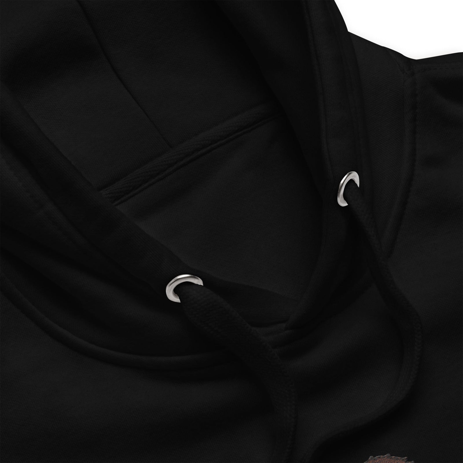 Premium hoodie embroidered with a detailed Saint Bernard with a barrel around its neck by Lucy and Norman.