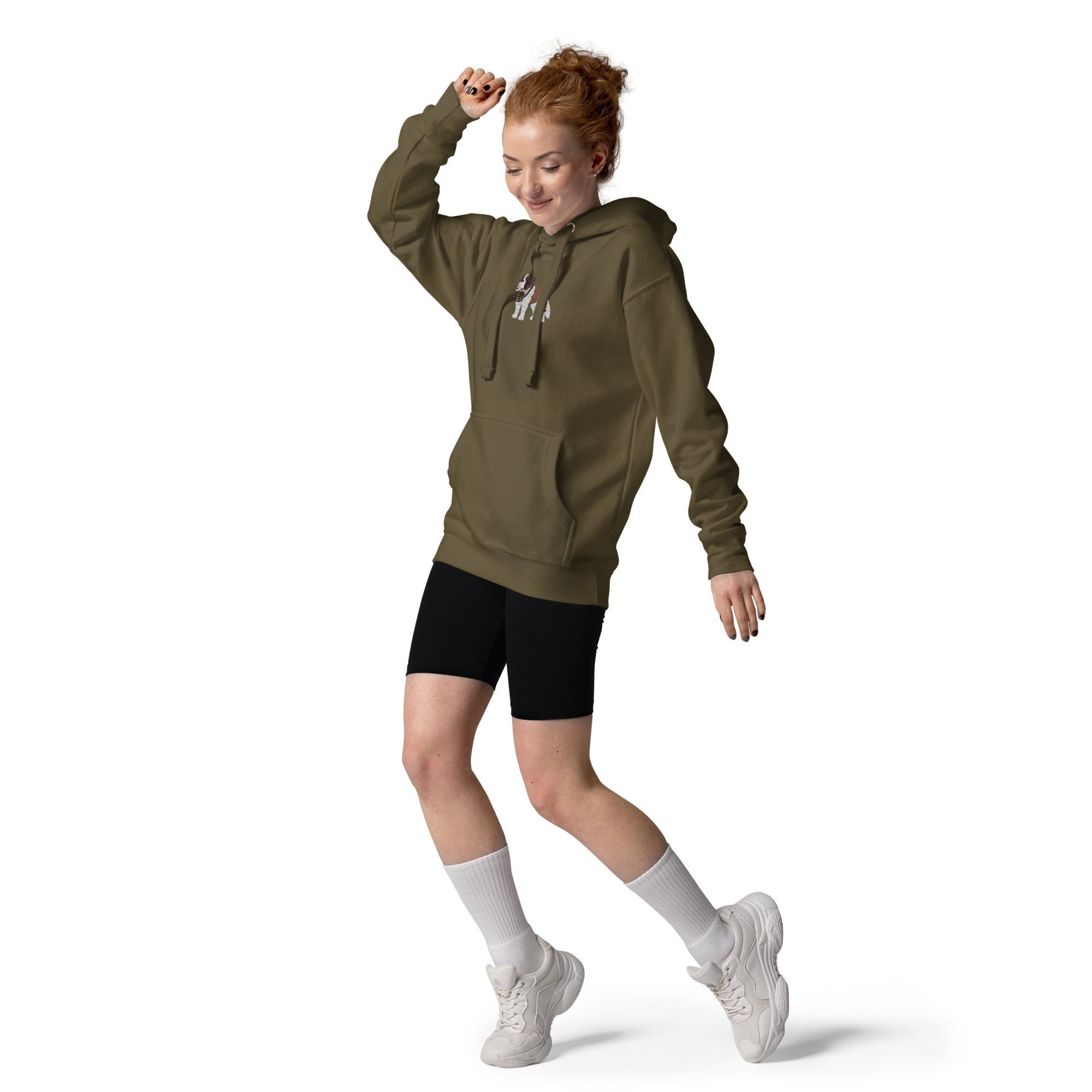 Embroidered Saint Bernard Hoodie - Lucy + Norman