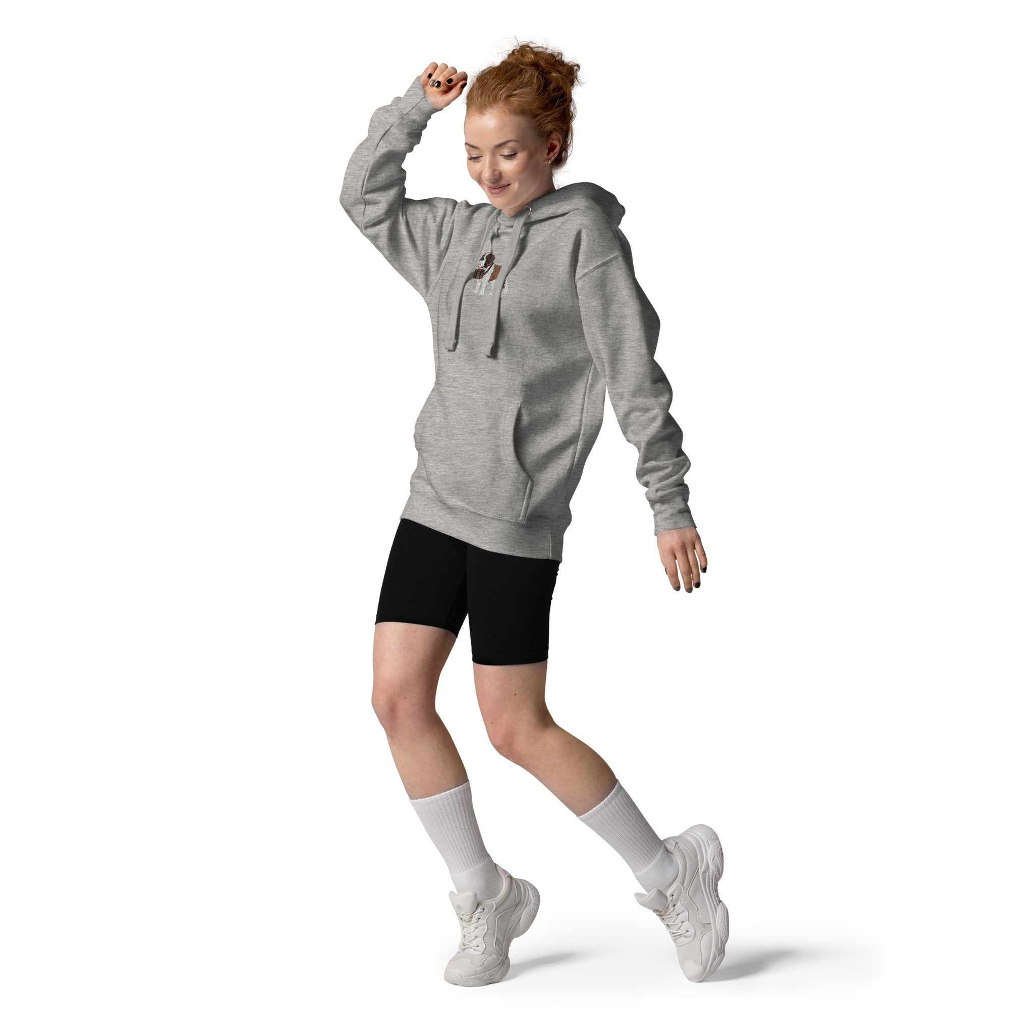 Embroidered Saint Bernard Hoodie - Lucy + Norman