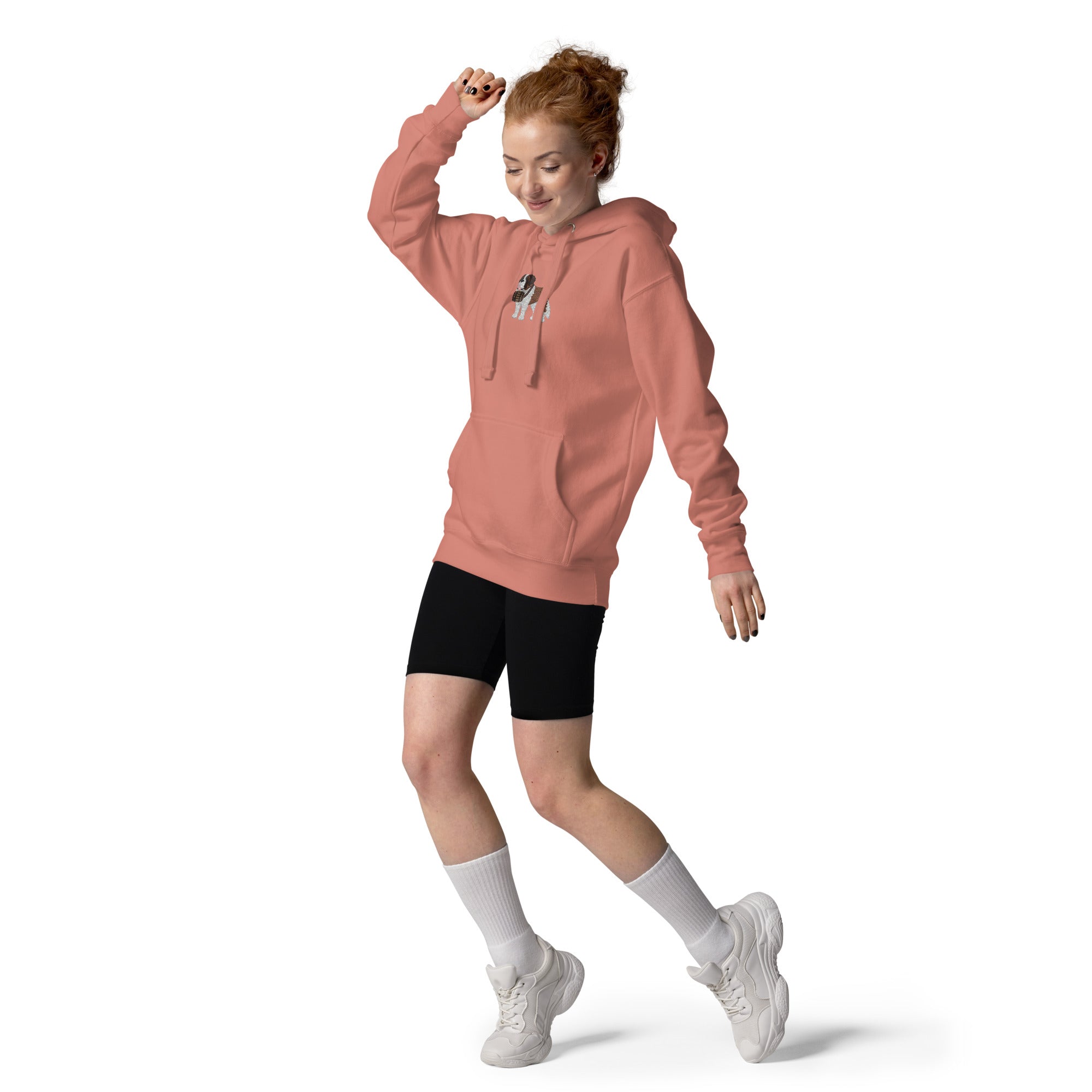 Embroidered Saint Bernard Hoodie - Lucy + Norman