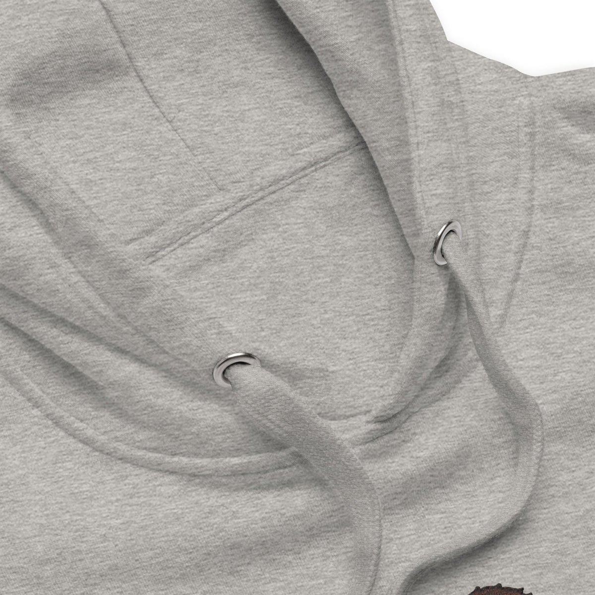 Premium hoodie embroidered with a detailed Saint Bernard with a barrel around its neck by Lucy and Norman.