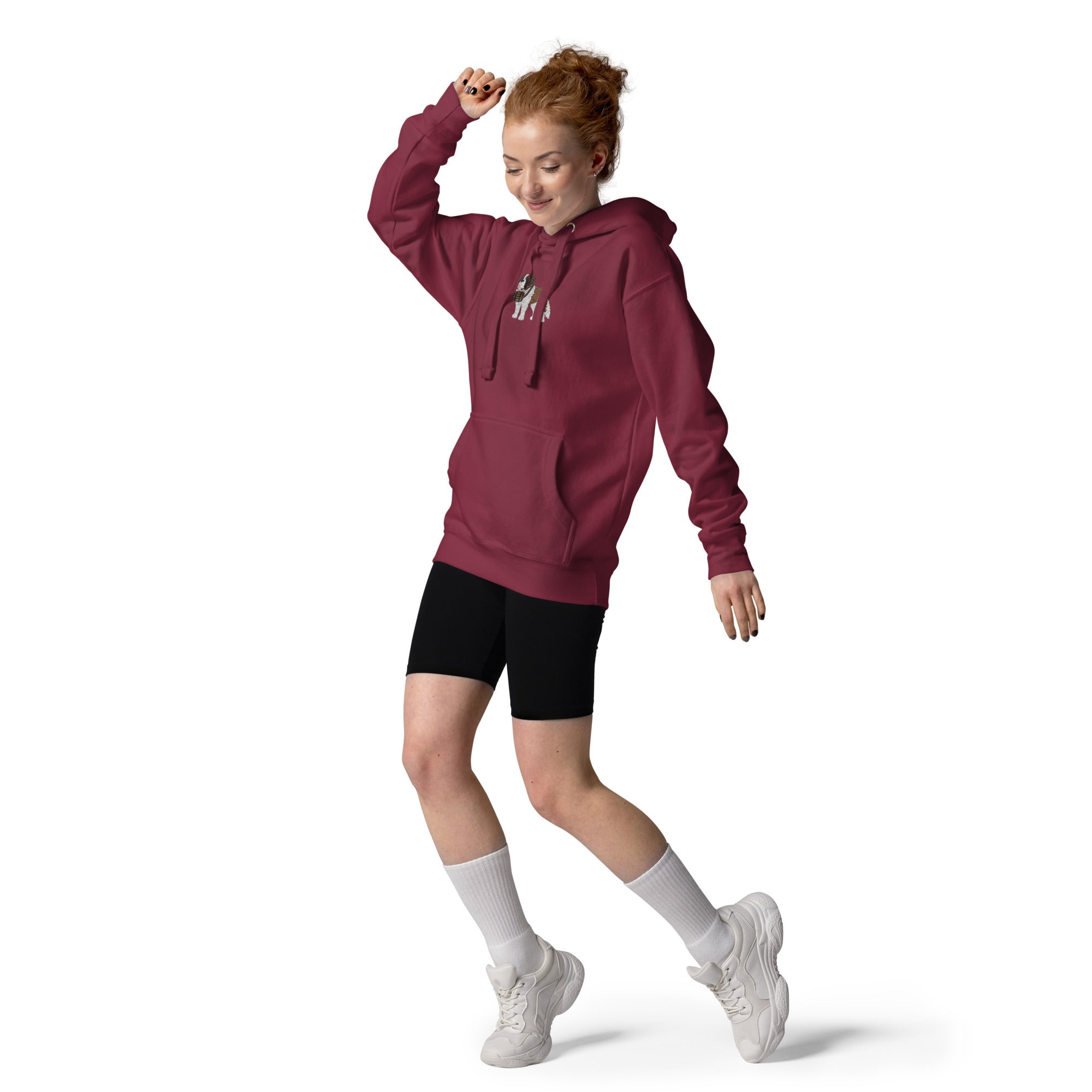 Embroidered Saint Bernard Hoodie - Lucy + Norman