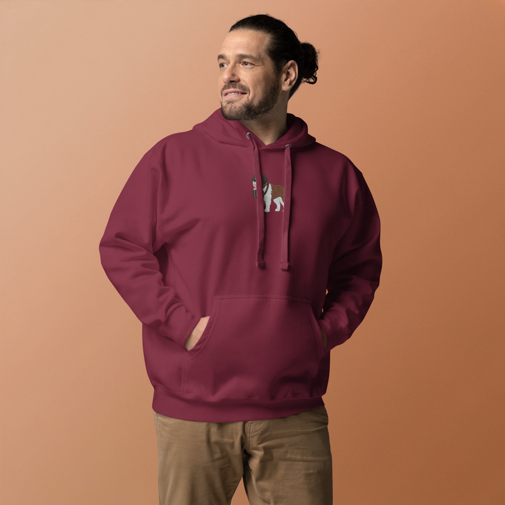 Embroidered Saint Bernard Hoodie - Lucy + Norman