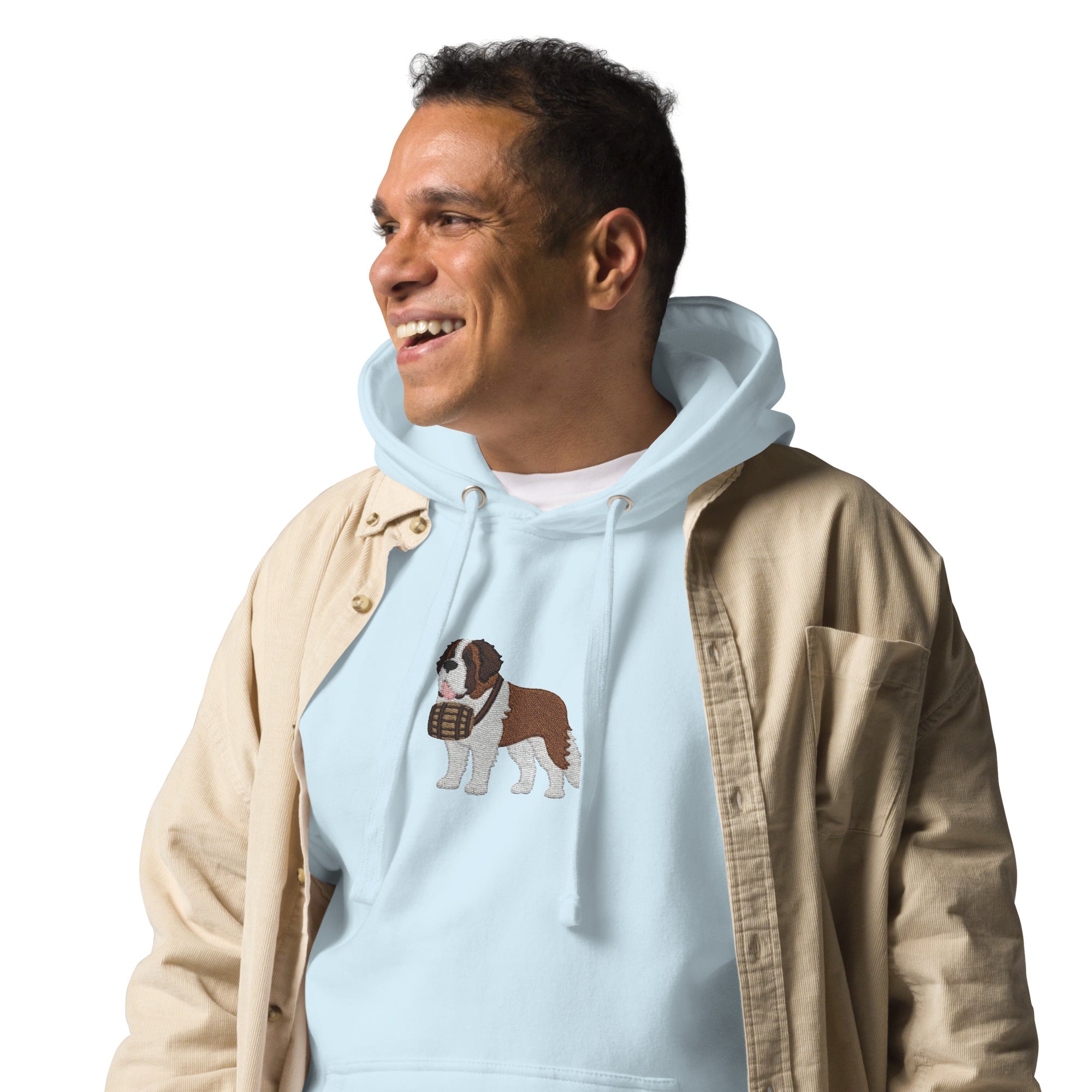 Embroidered Saint Bernard Hoodie - Lucy + Norman