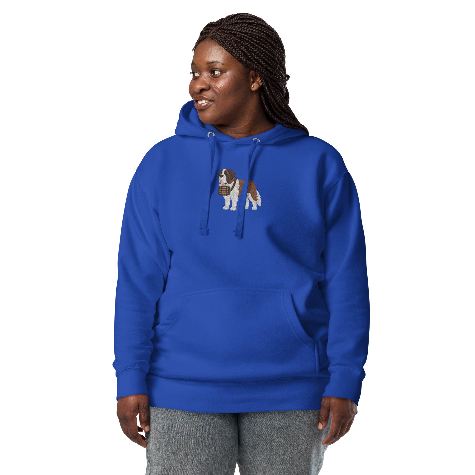 Embroidered Saint Bernard Hoodie - Lucy + Norman