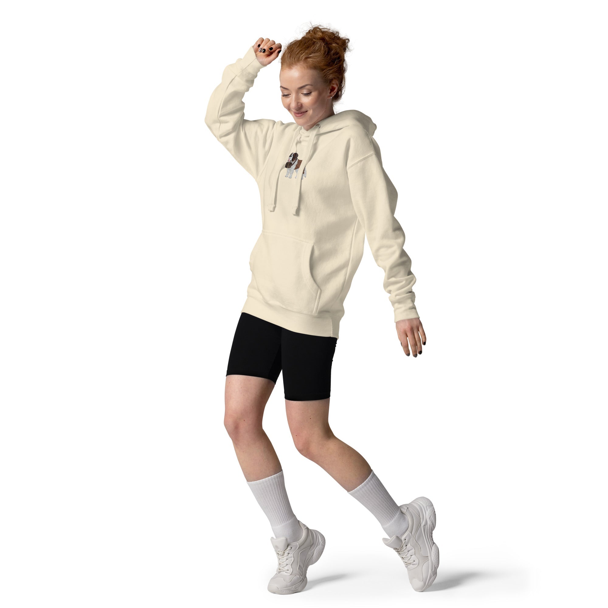 Embroidered Saint Bernard Hoodie - Lucy + Norman