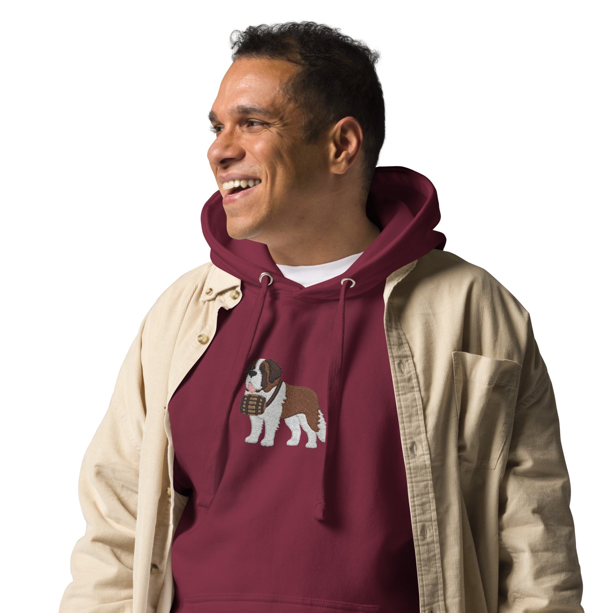 Embroidered Saint Bernard Hoodie - Lucy + Norman