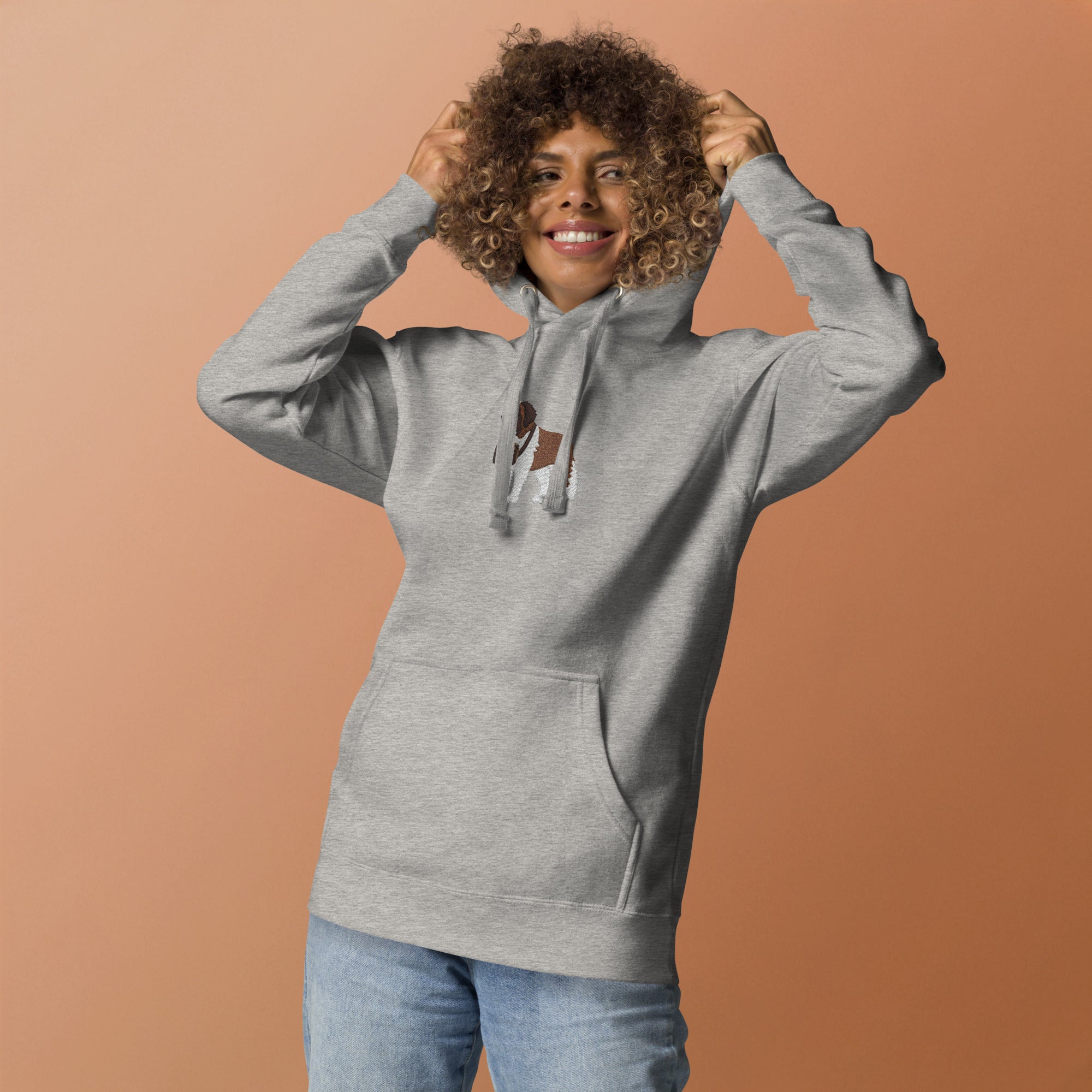 Embroidered Saint Bernard Hoodie - Lucy + Norman