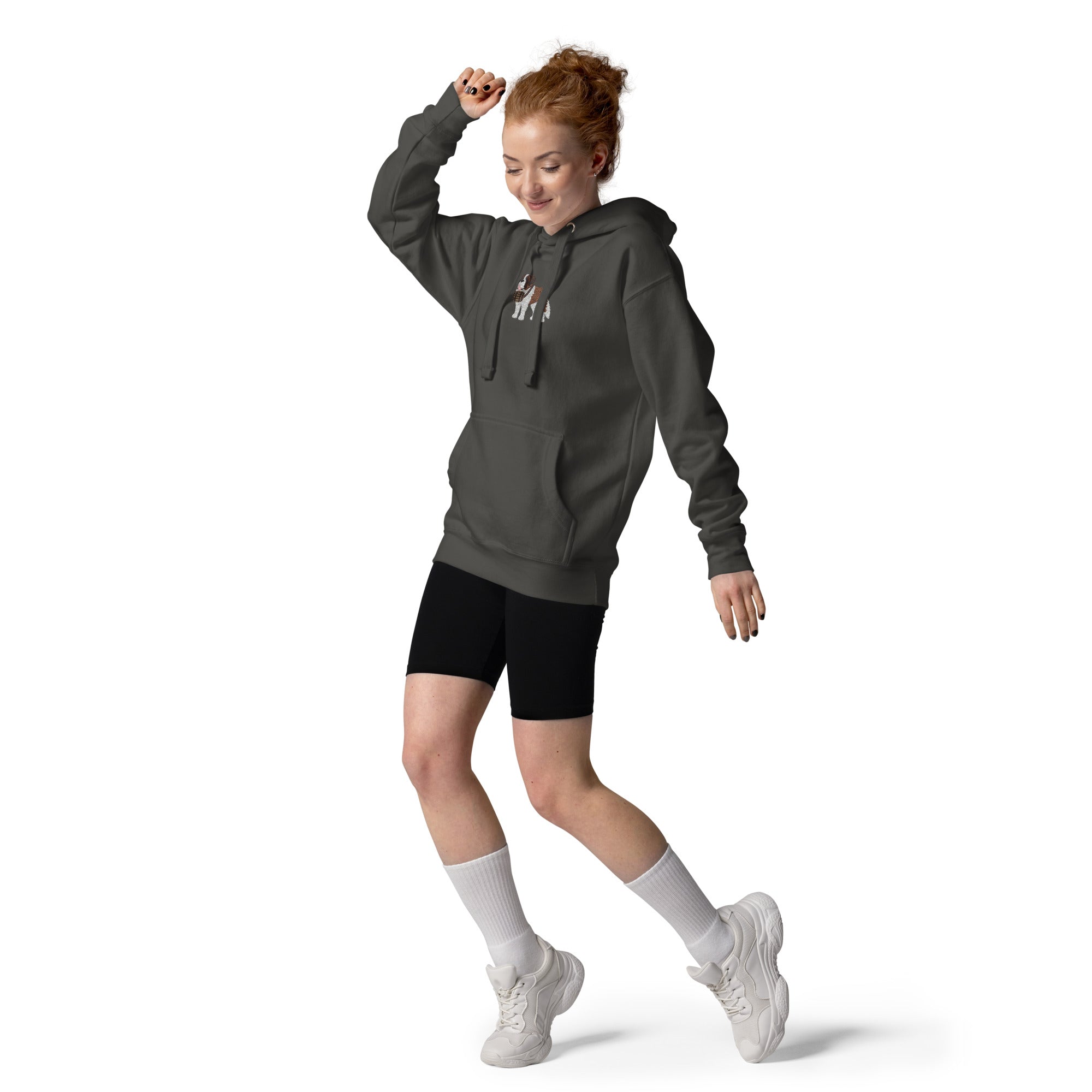 Embroidered Saint Bernard Hoodie - Lucy + Norman