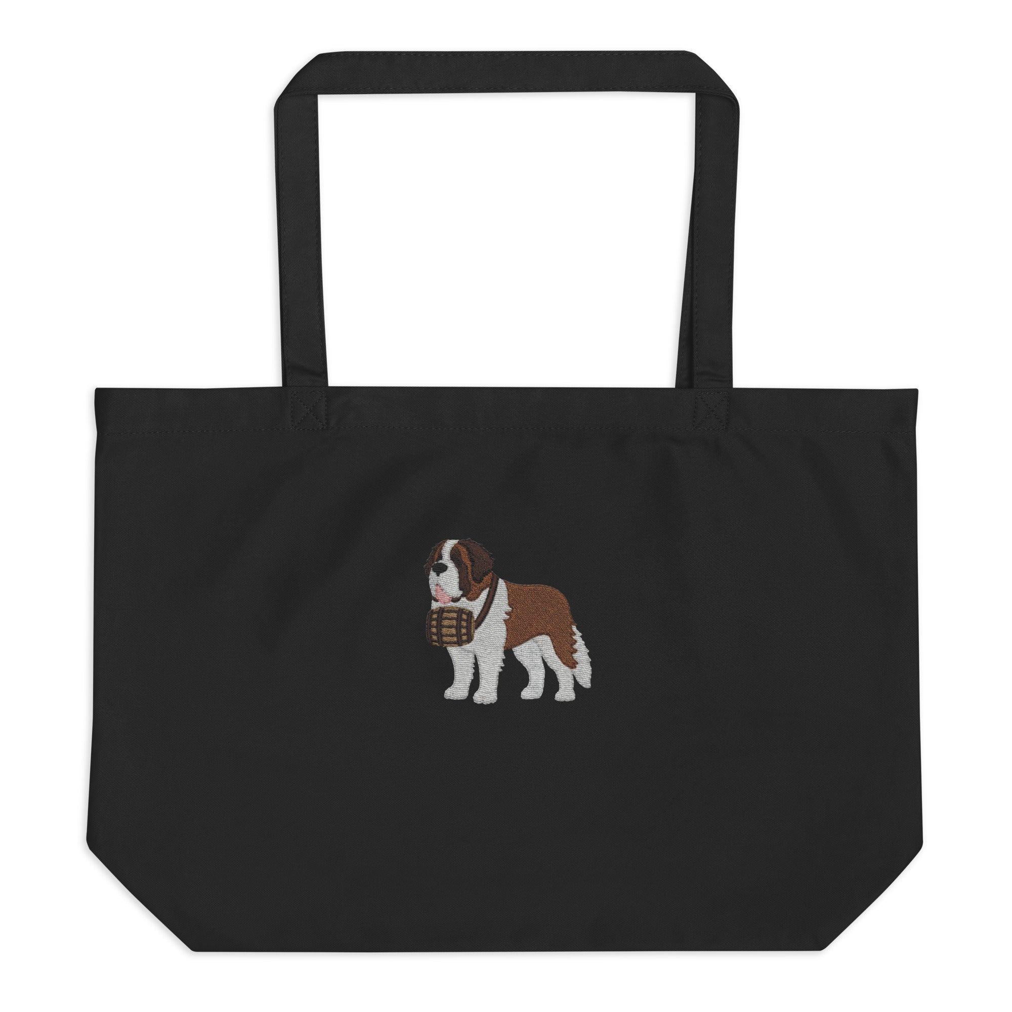 Embroidered Saint Bernard Large Organic Tote Bag - Lucy + Norman