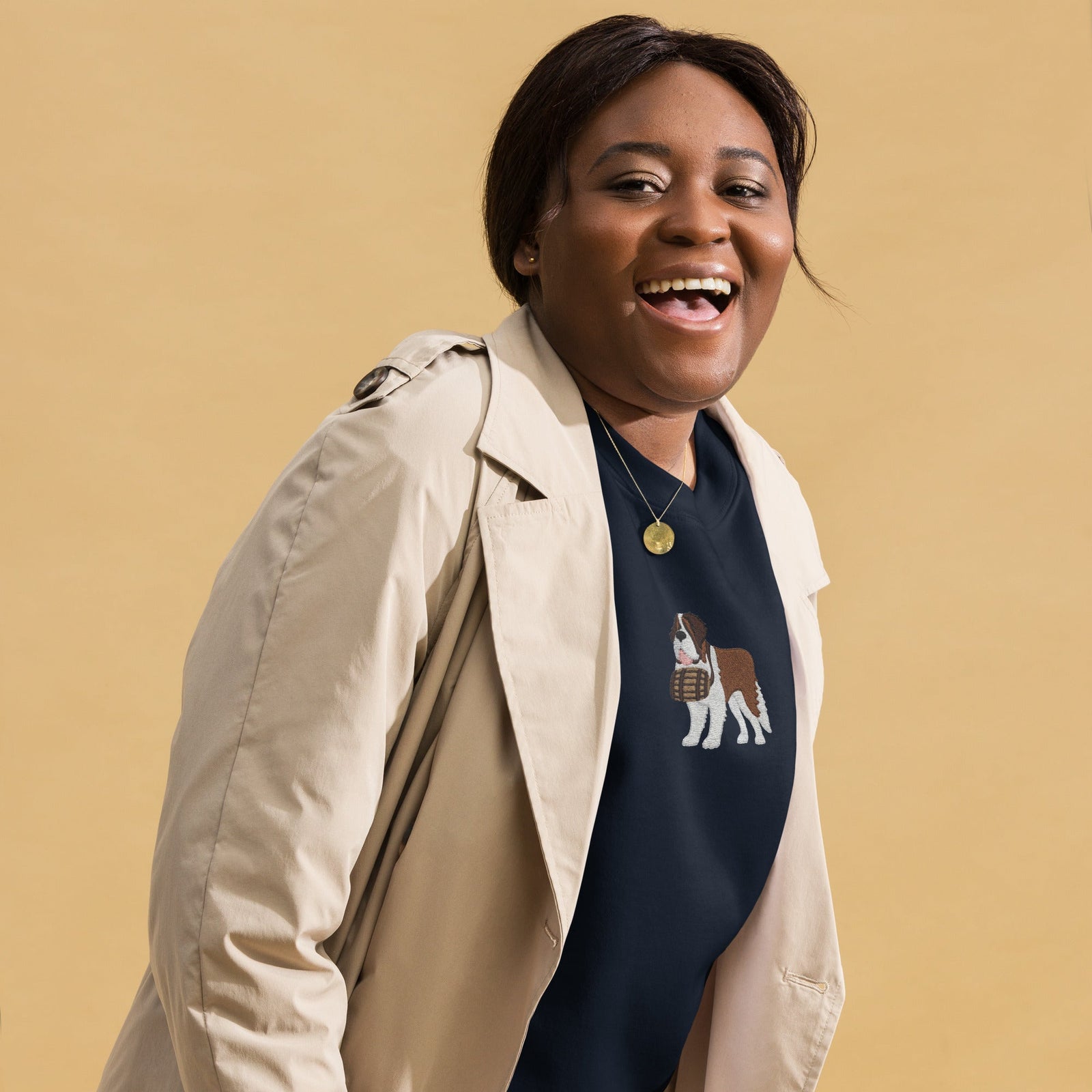 Embroidered Saint Bernard Sweatshirt - Lucy + Norman