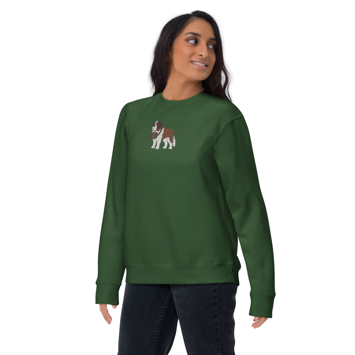 Embroidered Saint Bernard Sweatshirt - Lucy + Norman