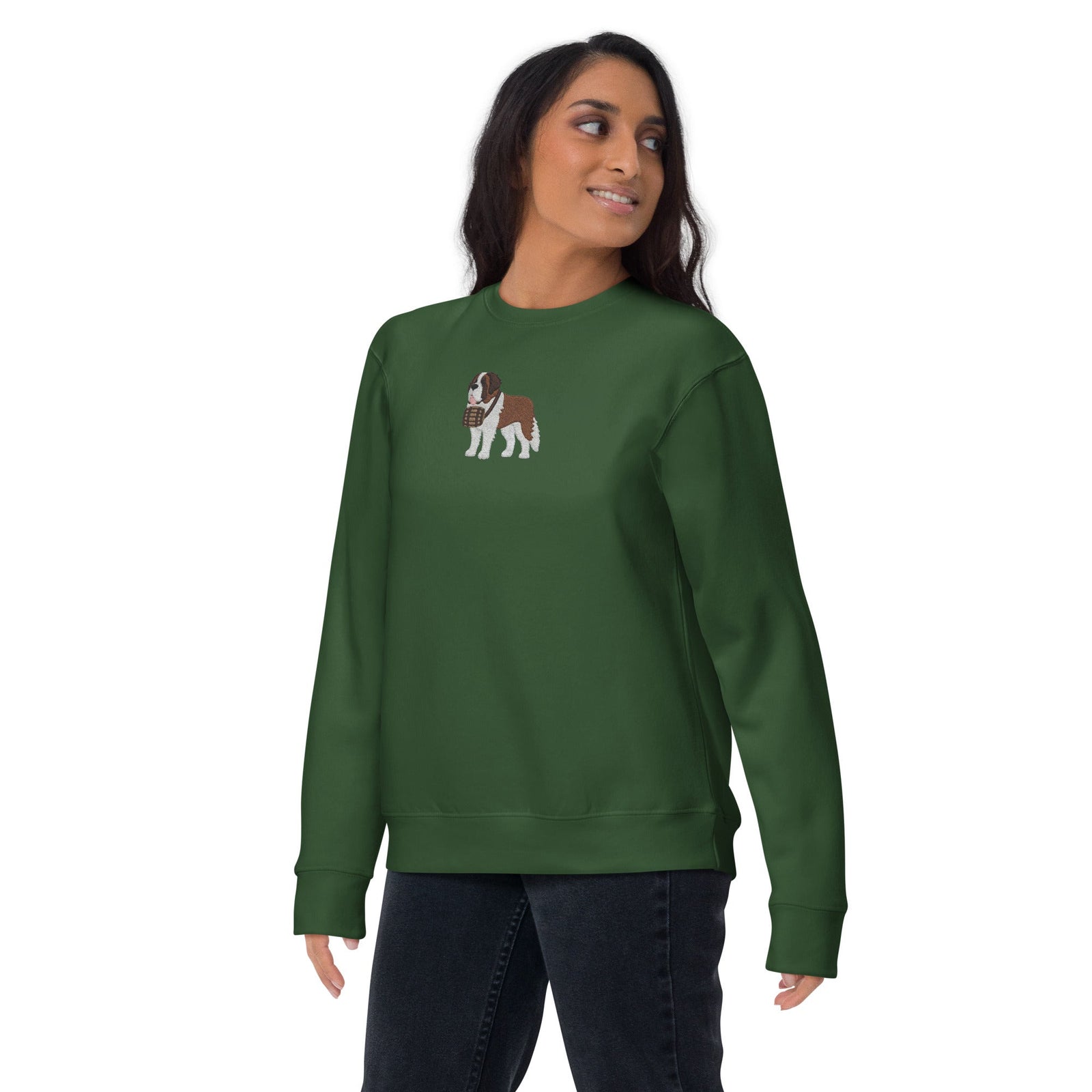 Embroidered Saint Bernard Sweatshirt - Lucy + Norman