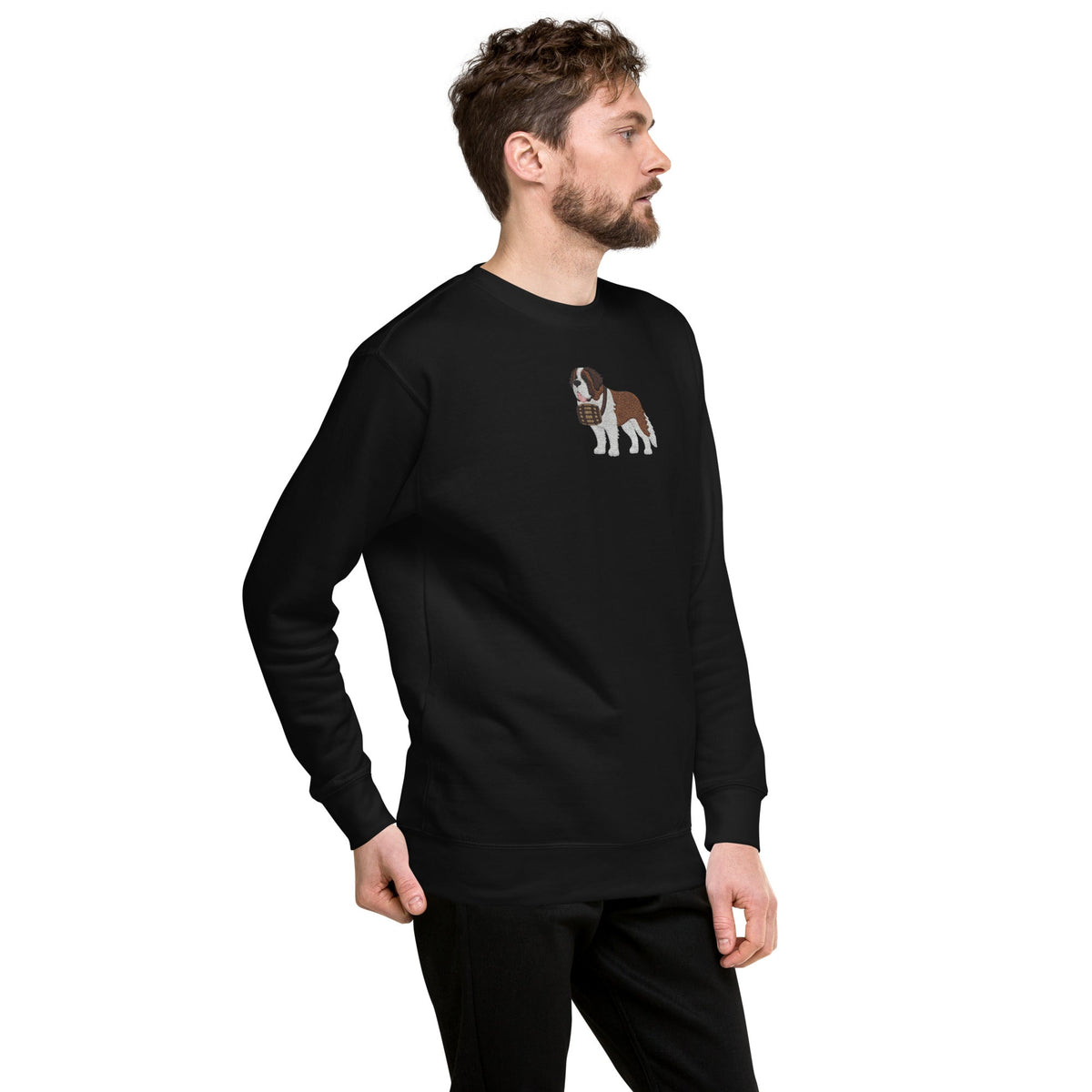 Embroidered Saint Bernard Sweatshirt - Lucy + Norman