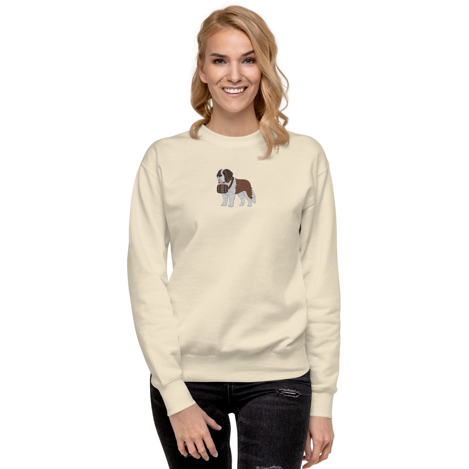 Embroidered Saint Bernard Sweatshirt - Lucy + Norman
