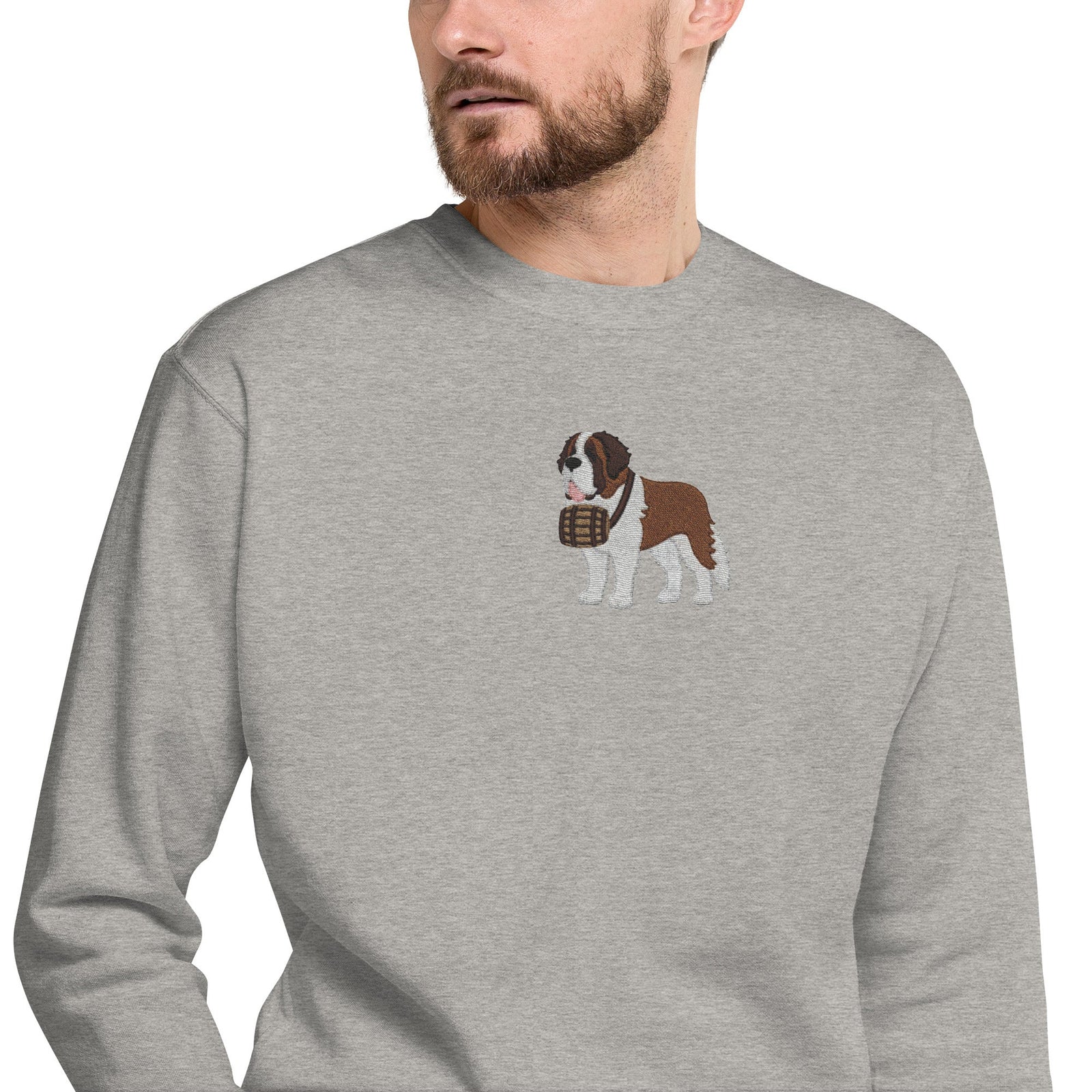 Embroidered Saint Bernard Sweatshirt - Lucy + Norman