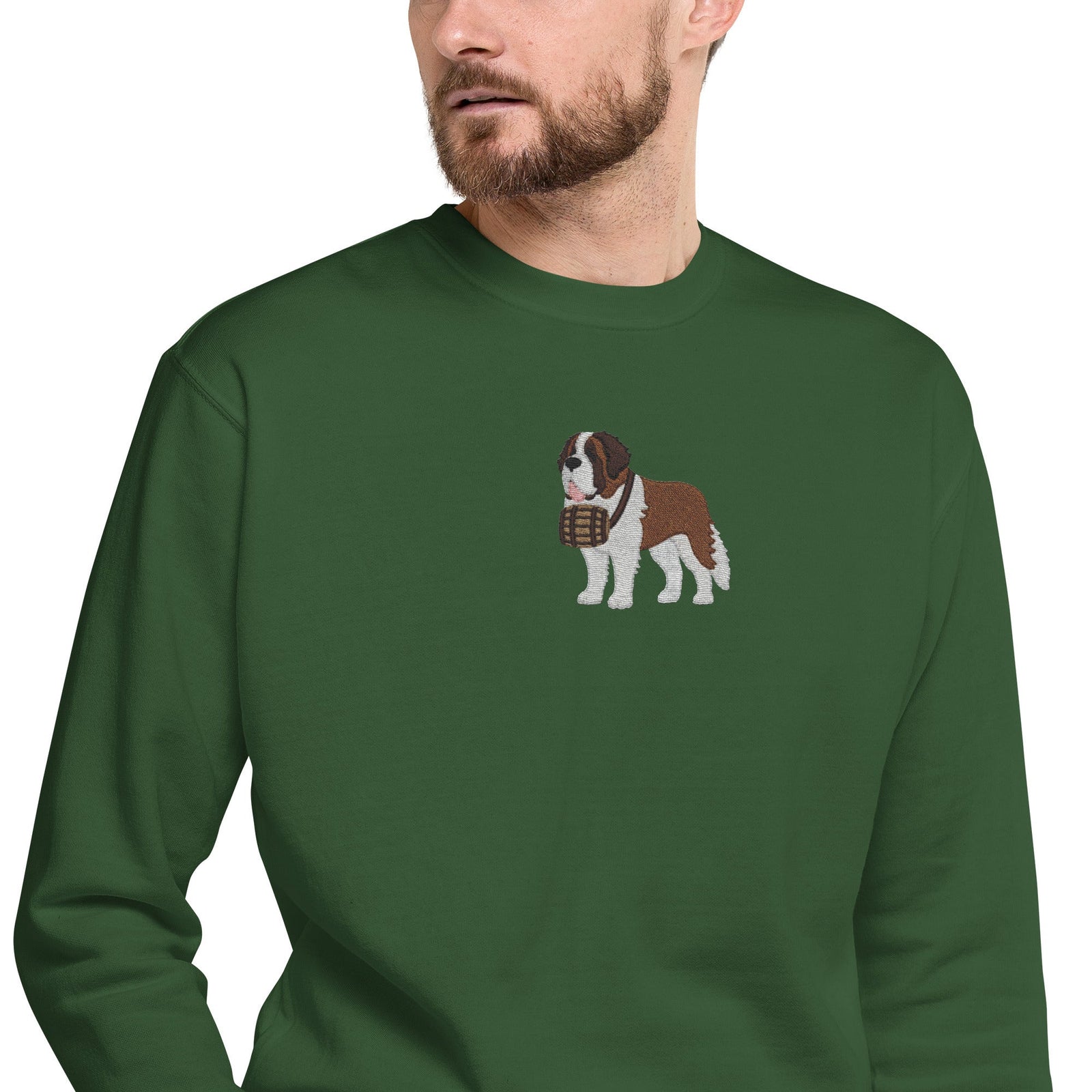 Embroidered Saint Bernard Sweatshirt - Lucy + Norman